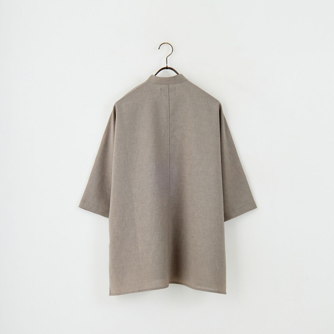 SLICK [スリック] リネンライクポプリンバンドカラーシャツ [5220111] 740 GRAY