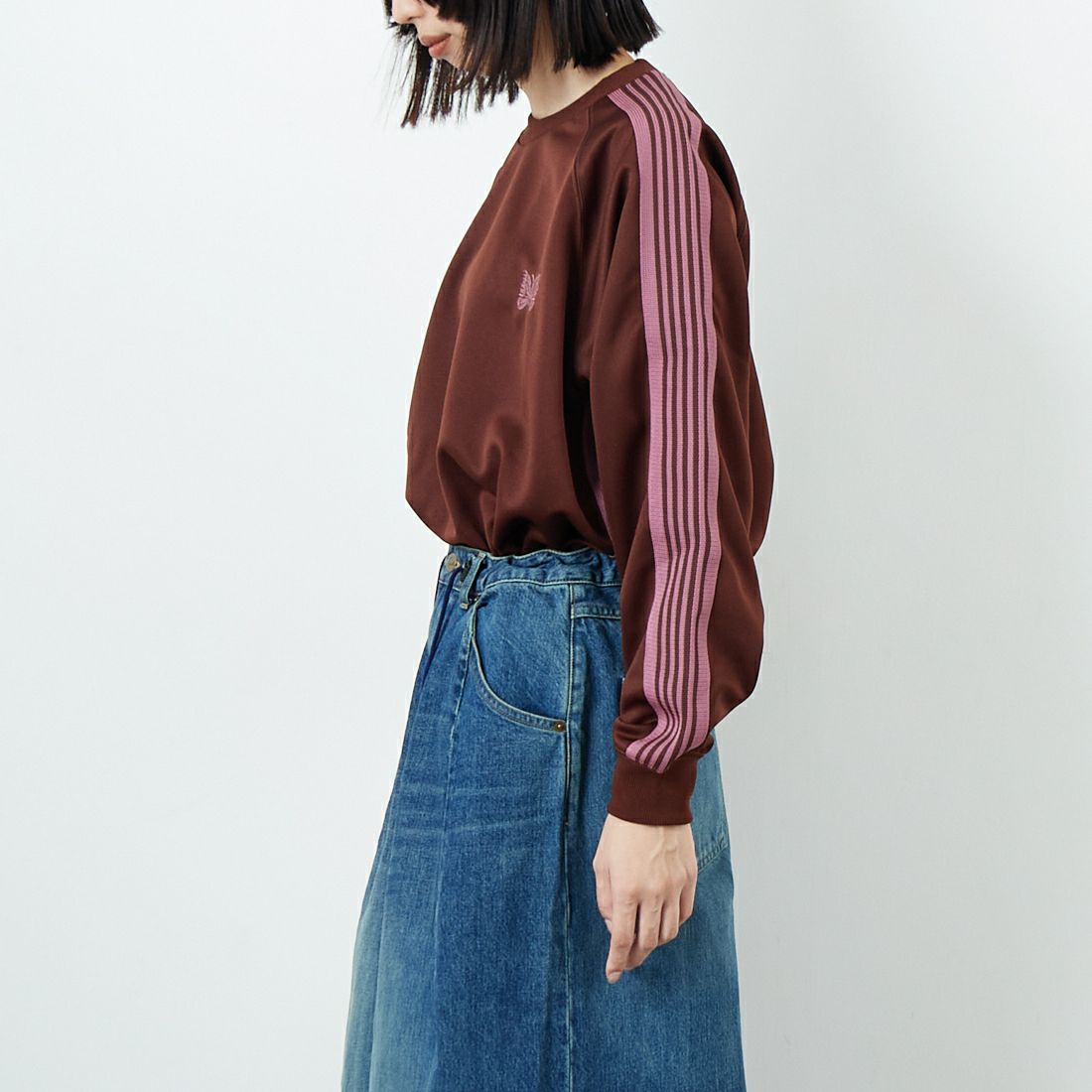★Needles 25春夏★別注 ロゴ クルーネックシャツ全3色 22SS】Needles ニードルズ トラッククルーネックシャツ Track