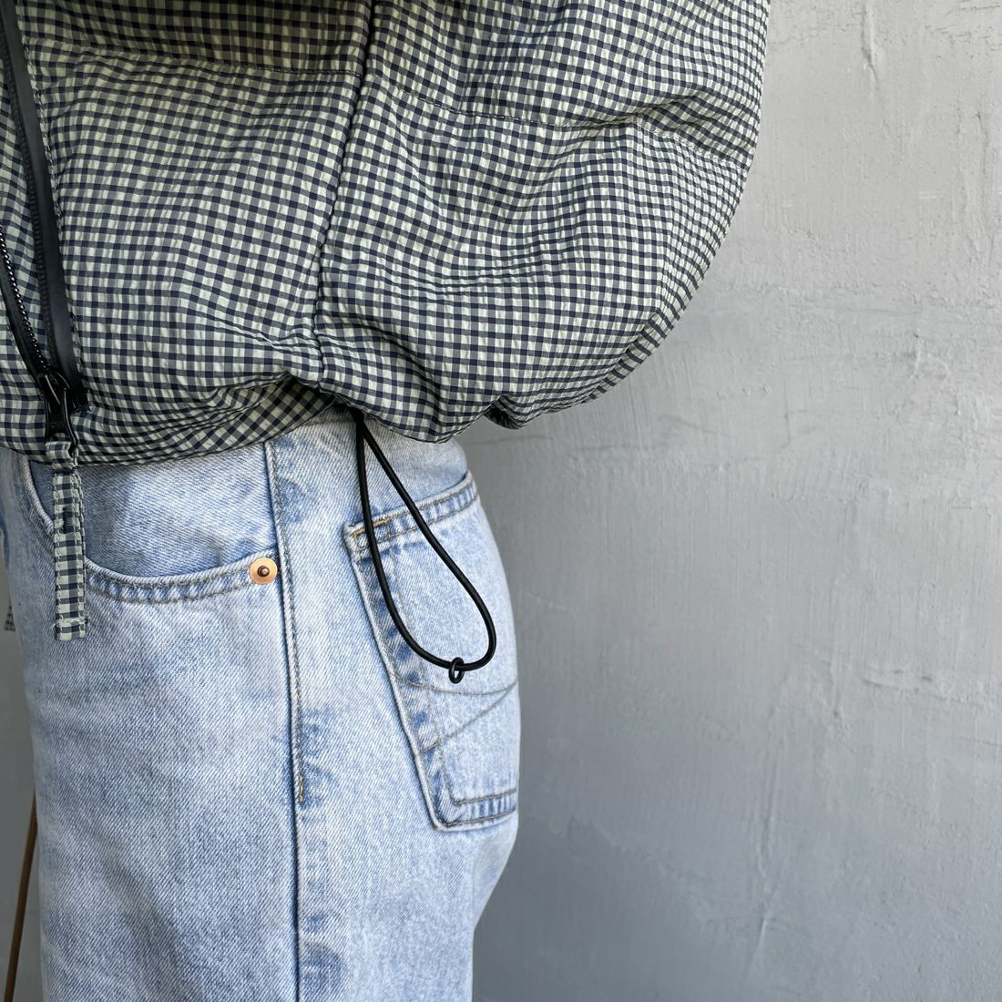 TODAYFUL [トゥデイフル] チェックダウンジャケット [12520008] MNT &&モデル身長：150cm 着用サイズ：36&&