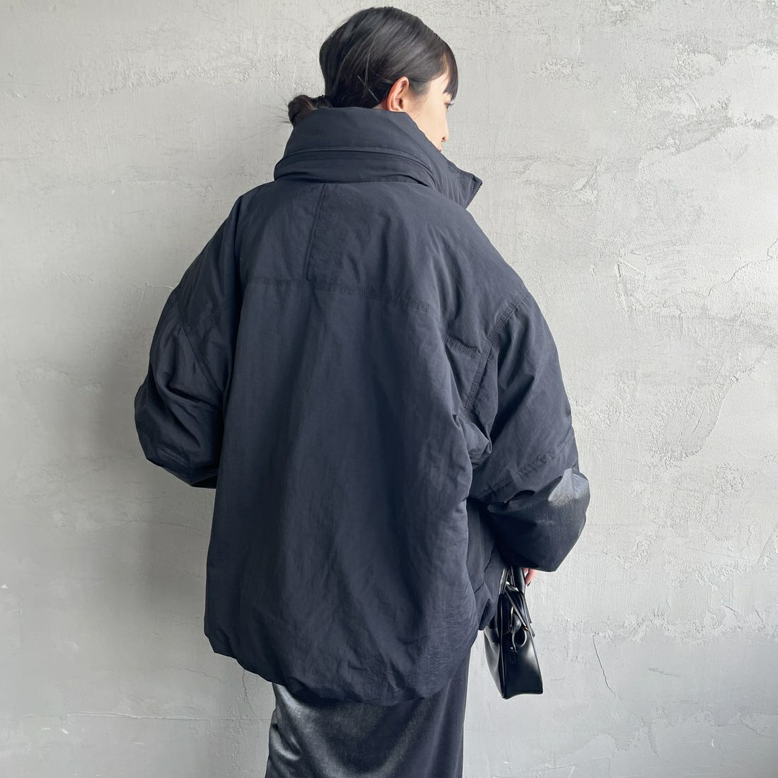 TODAYFUL [トゥデイフル] モンスターダウンジャケット [12420006] BLK &&モデル身長：150cm 着用サイズ：36&&