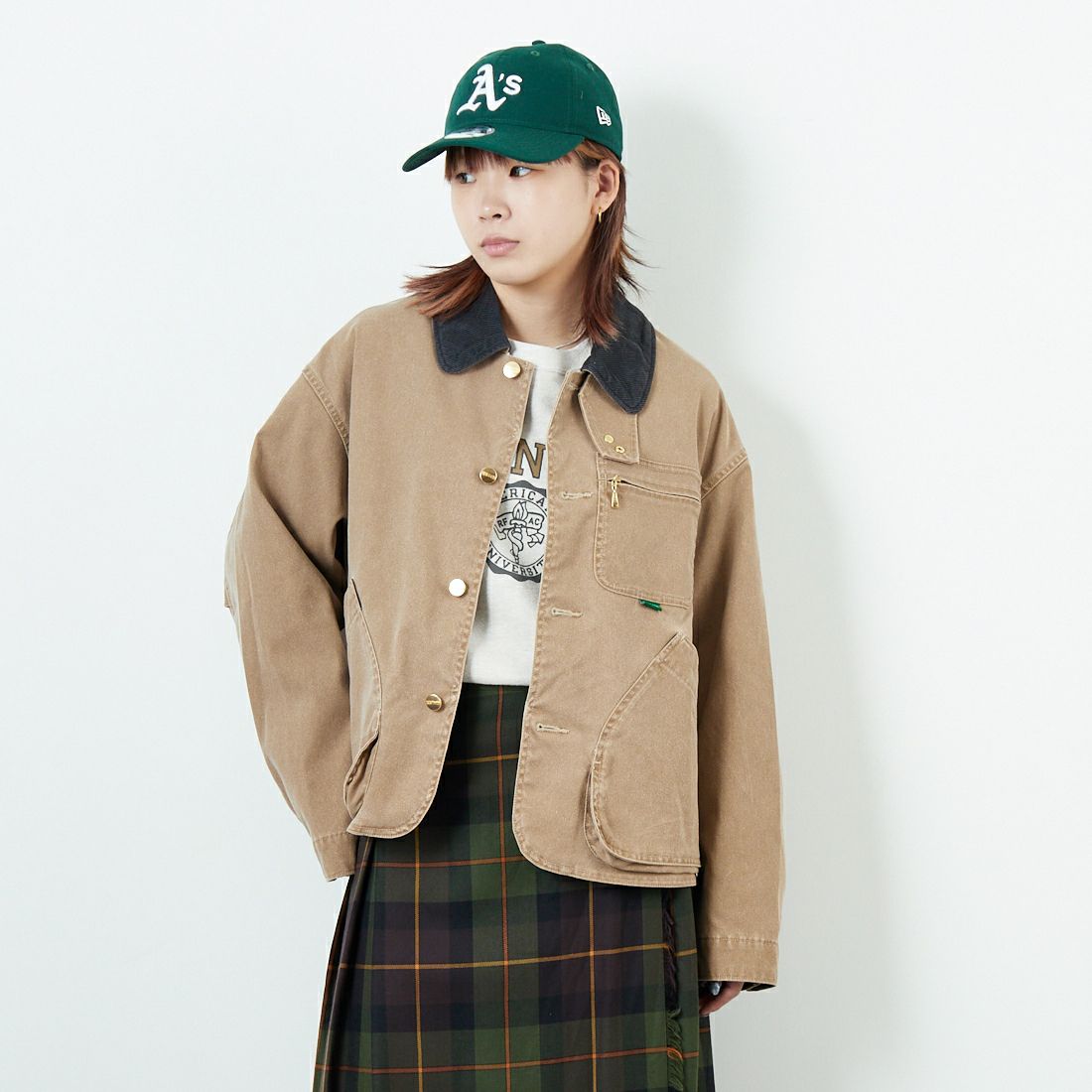 71 FADE TA&&モデル身長：167cm 着用サイズ：M&&