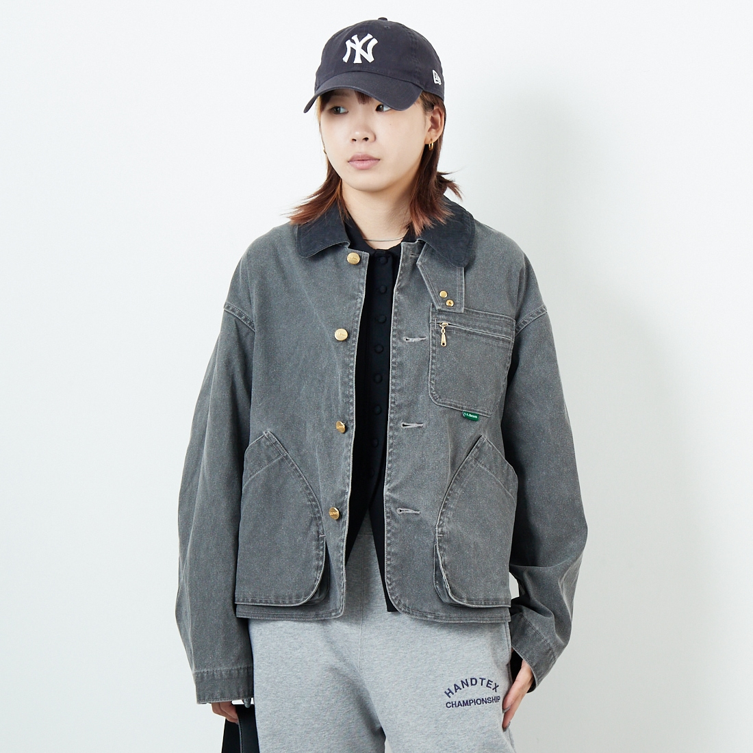 50 FADE BK&&モデル身長：167cm 着用サイズ：M&&