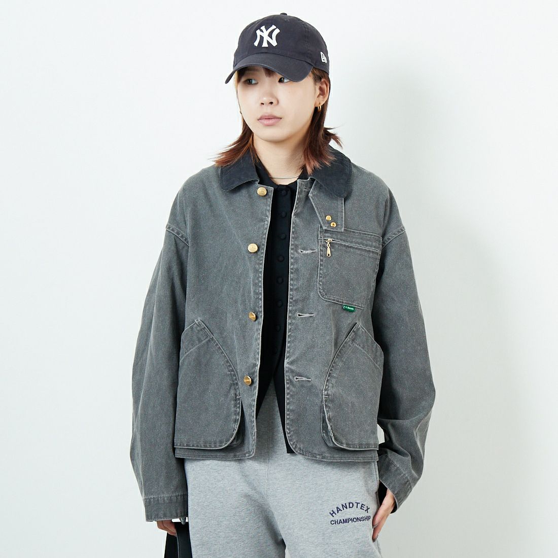 50 FADE BK&&モデル身長：167cm 着用サイズ：M&&