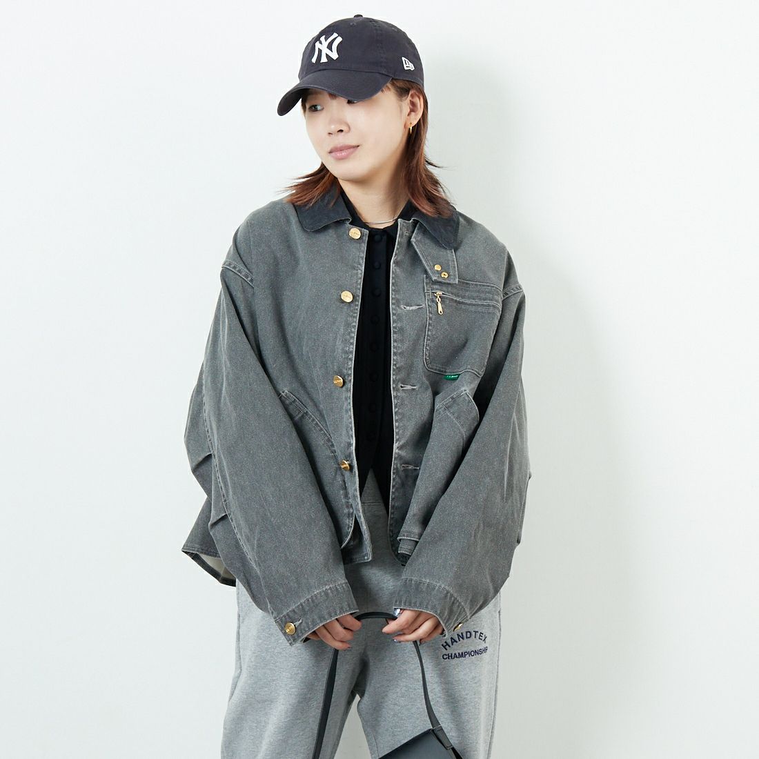 L.L.BEAN [エルエルビーン] Bean's プロスペクトハーバー フィールドコート [5475-1143] 50 FADE BK &&モデル身長：167cm 着用サイズ：M&&