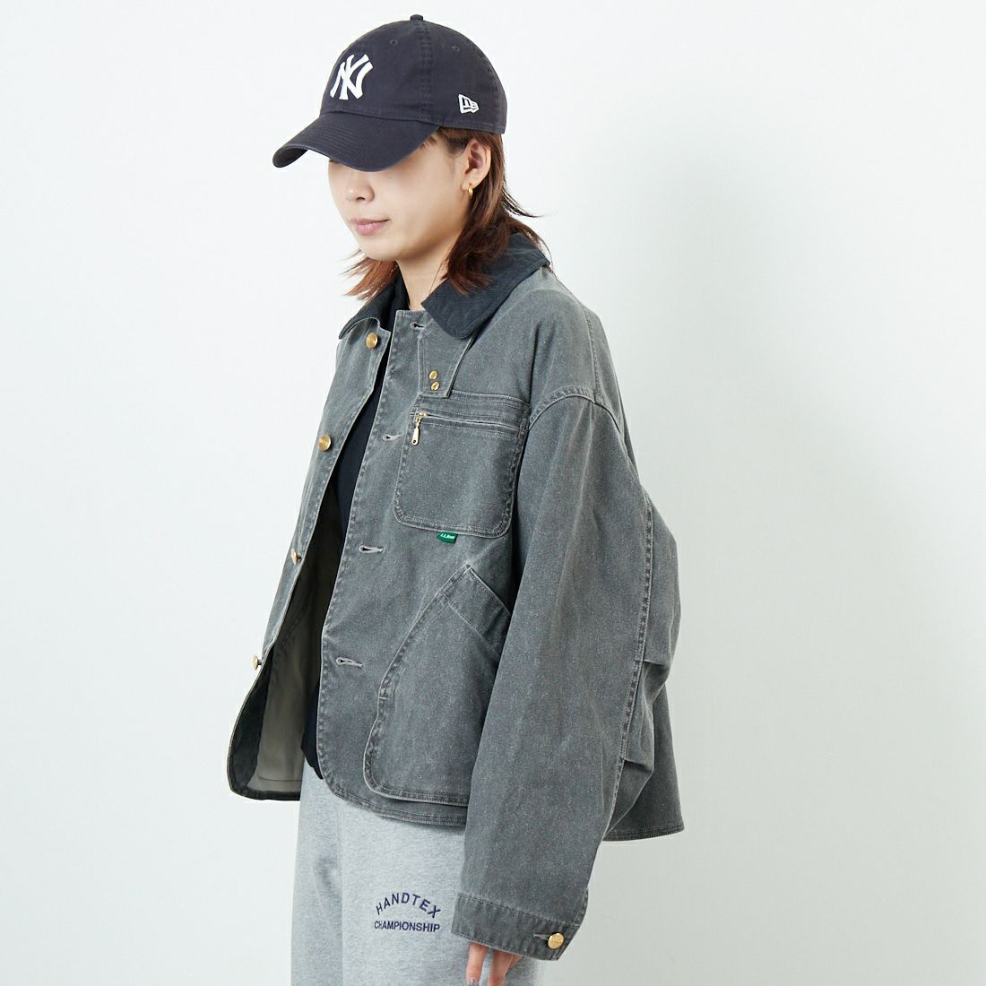 L.L.BEAN [エルエルビーン] Bean's プロスペクトハーバー フィールドコート [5475-1143] 50 FADE BK &&モデル身長：167cm 着用サイズ：M&&