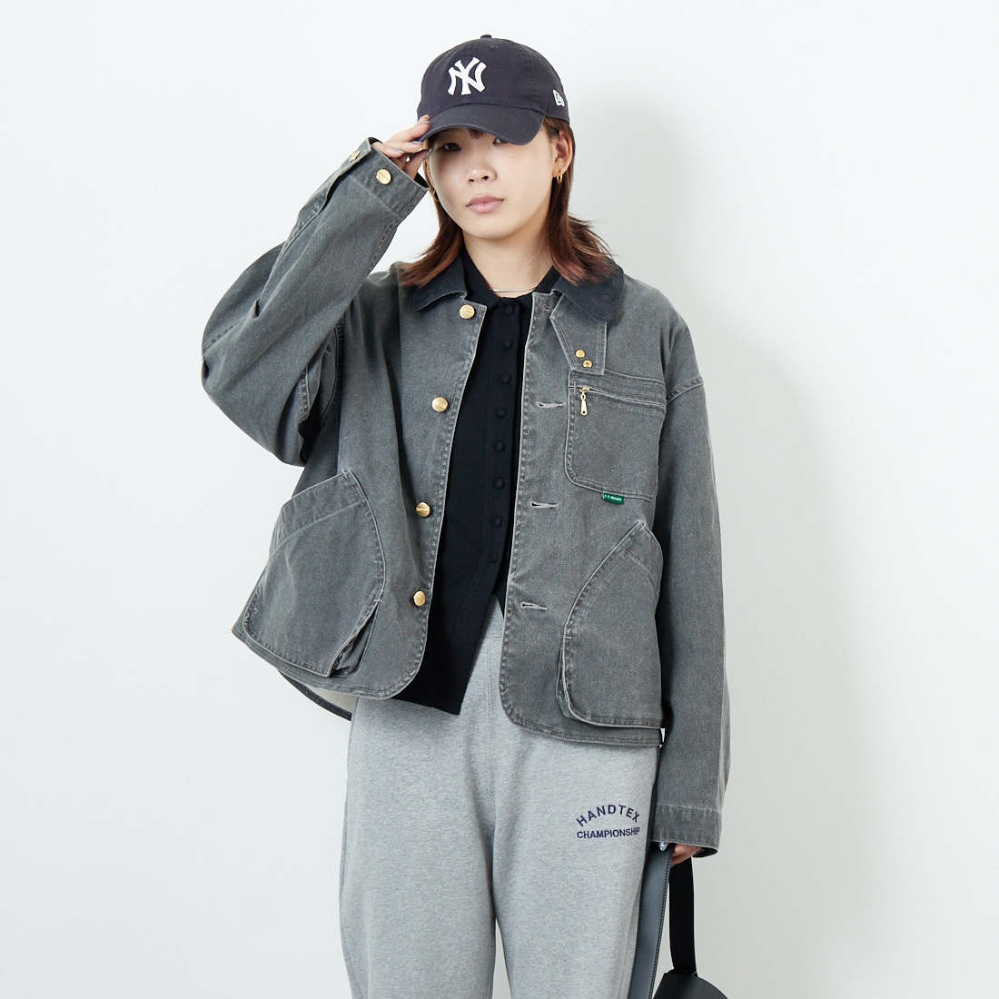 L.L.BEAN [エルエルビーン] Bean's プロスペクトハーバー フィールドコート [5475-1143] 50 FADE BK &&モデル身長：167cm 着用サイズ：M&&