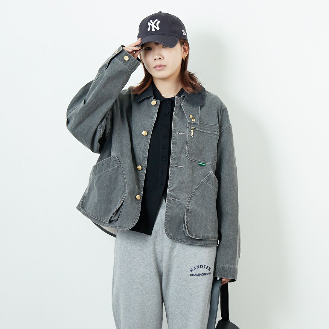 L.L.BEAN [エルエルビーン] Bean's プロスペクトハーバー フィールドコート [5475-1143] 50 FADE BK &&モデル身長：167cm 着用サイズ：M&&