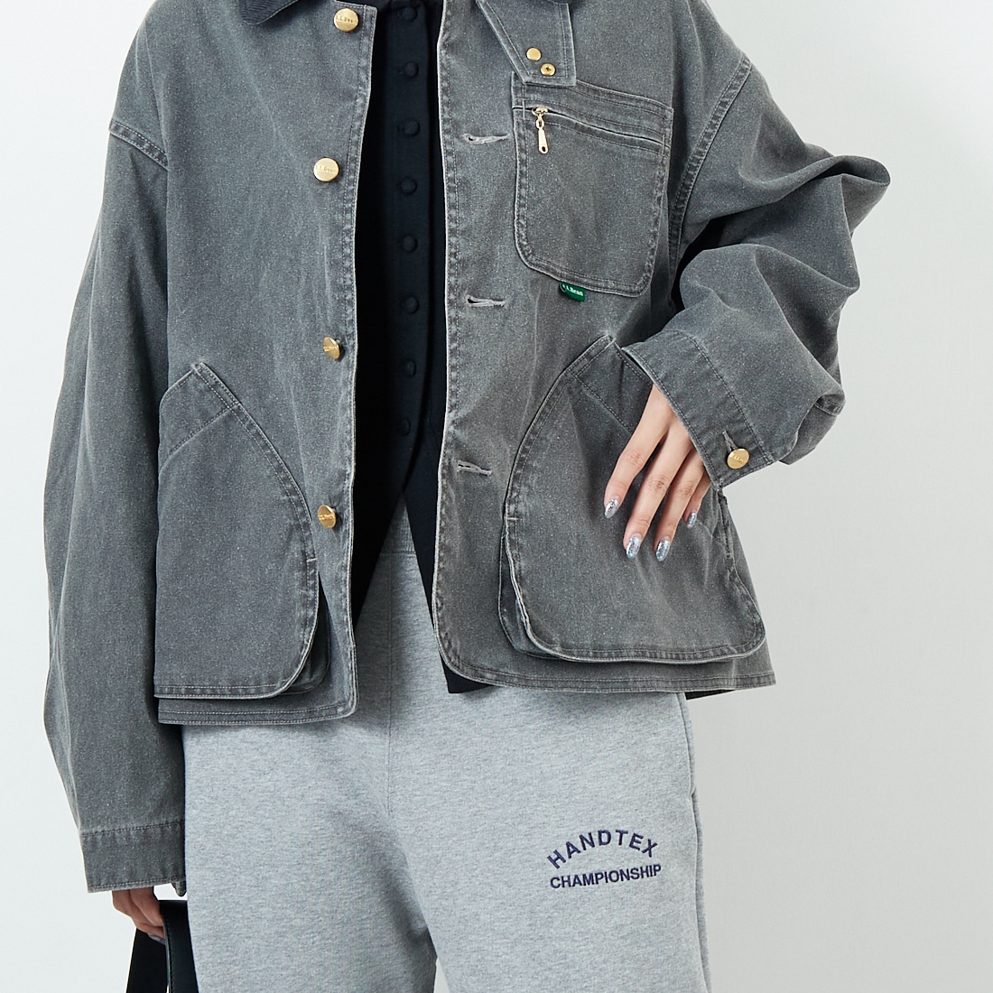 L.L.BEAN [エルエルビーン] Bean's プロスペクトハーバー フィールドコート [5475-1143] 50 FADE BK &&モデル身長：167cm 着用サイズ：M&&