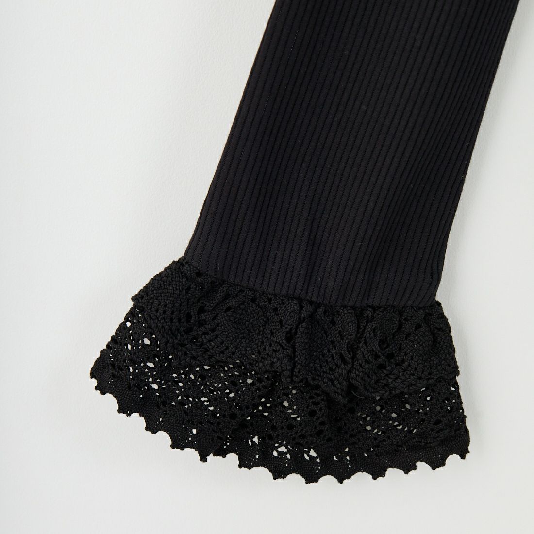 RhodolirioN [ロドリリオン] リブレースカフブルオーバーTシャツ [RV1096] C BLACK