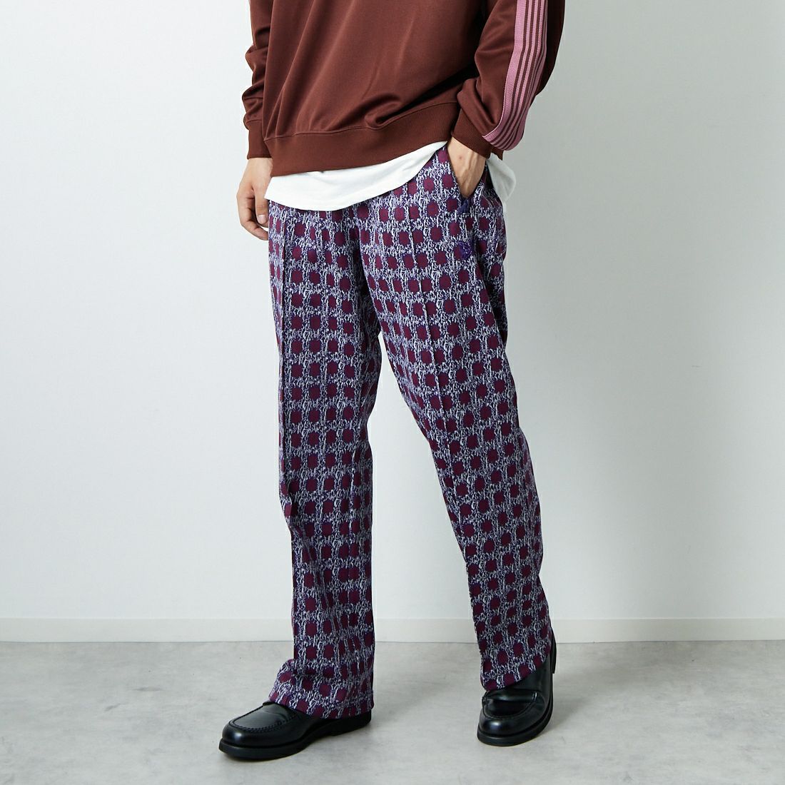 Needles [ニードルズ] トラックパンツ [RW313] E FLOWER &&モデル身長：179cm 着用サイズ：M&&