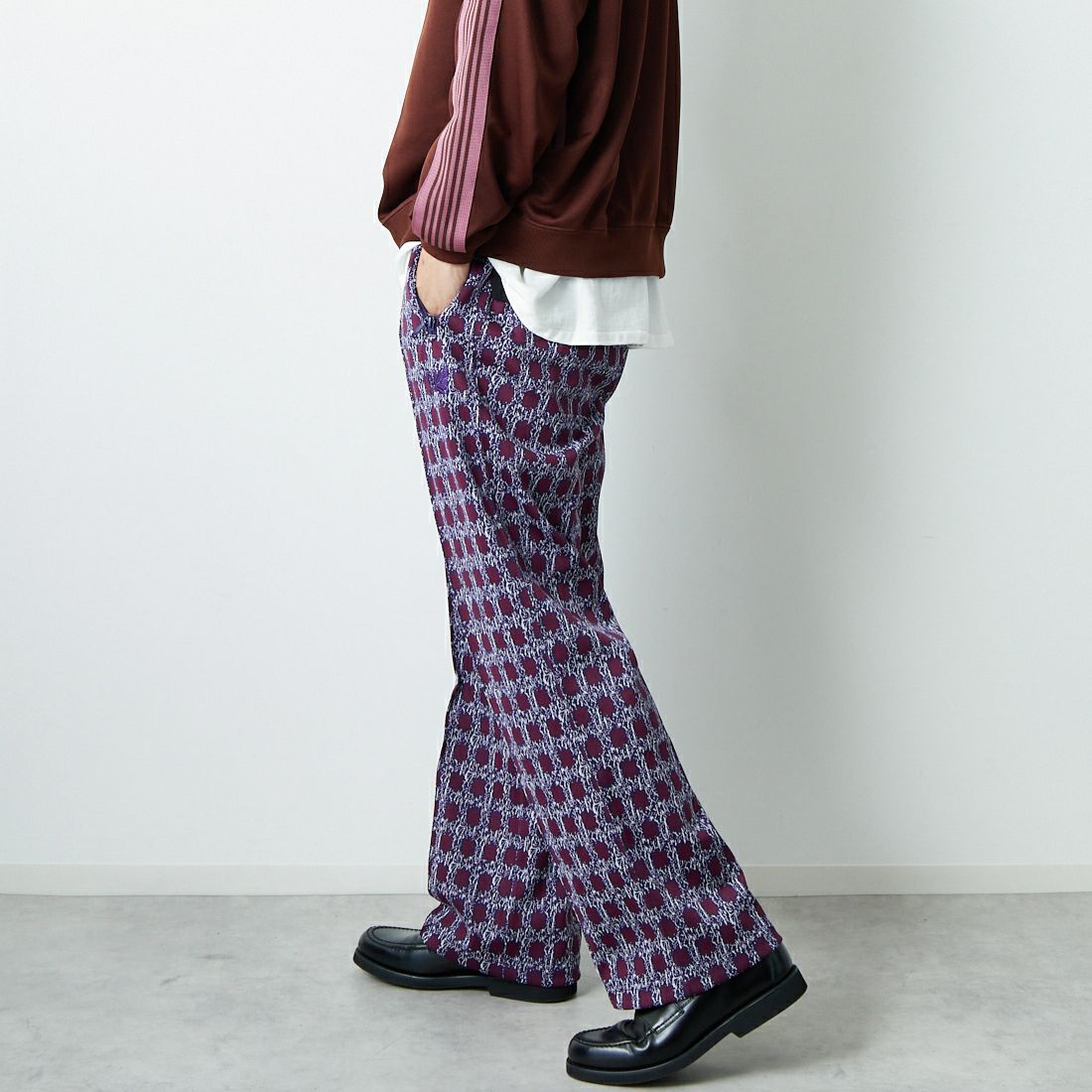 Needles [ニードルズ] トラックパンツ [RW313] E FLOWER &&モデル身長：179cm 着用サイズ：M&&