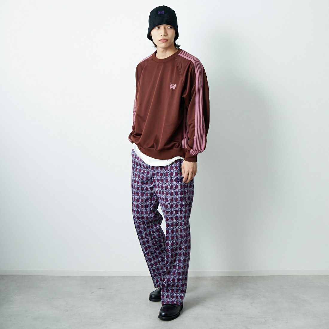 Needles [ニードルズ] トラックパンツ [RW313] E FLOWER &&モデル身長：179cm 着用サイズ：M&&
