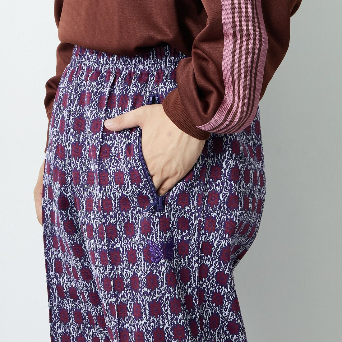 Needles [ニードルズ] トラックパンツ [RW313] E FLOWER &&モデル身長：179cm 着用サイズ：M&&