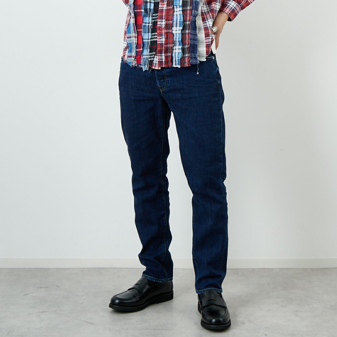 RED CARD TOKYO [レッドカード トーキョー] Rhythm+ スリムテーパードデニム [12M86801CDK] K-CLEAN DA &&モデル身長：179cm 着用サイズ：32&&