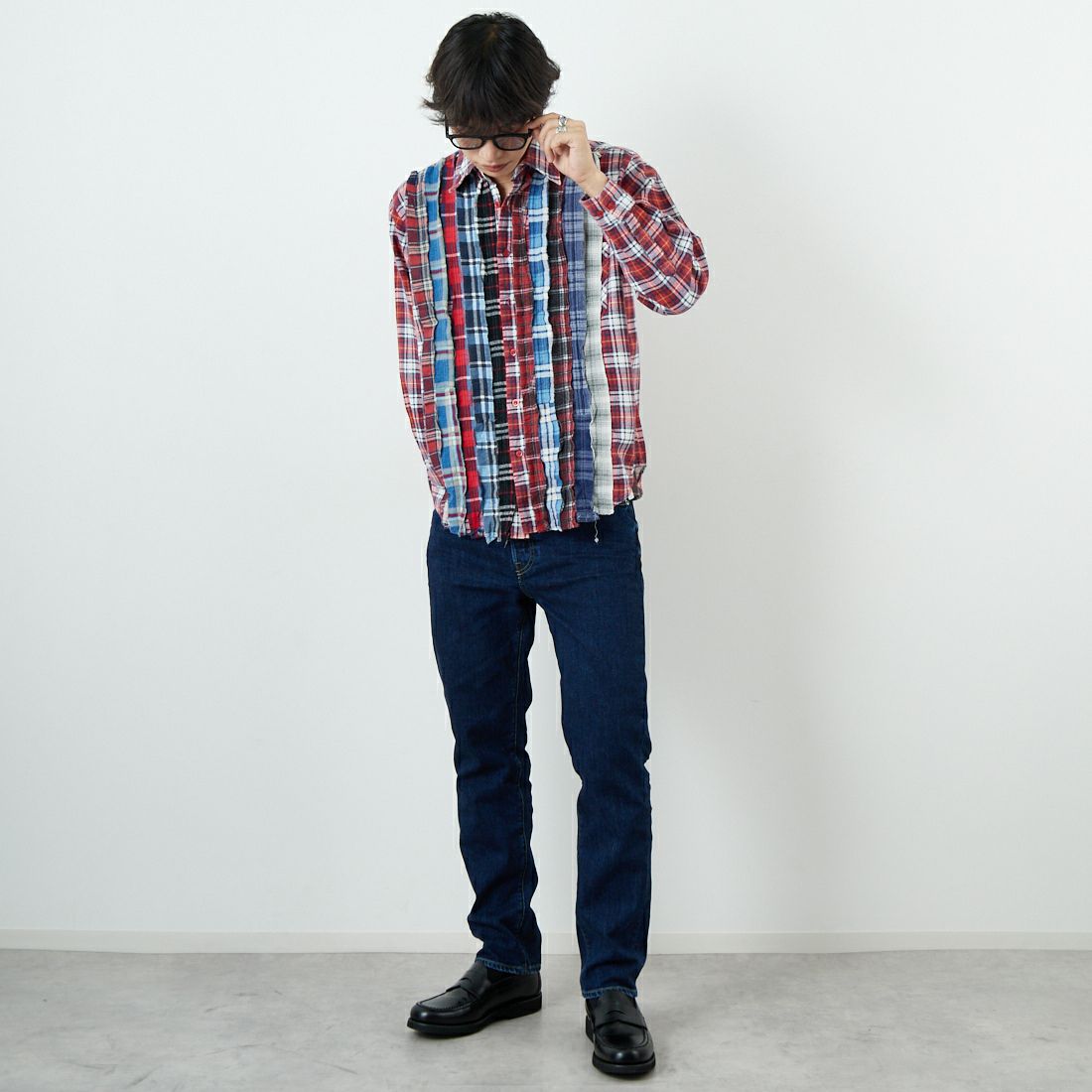 RED CARD TOKYO [レッドカード トーキョー] Rhythm+ スリムテーパードデニム [12M86801CDK] K-CLEAN DA &&モデル身長：179cm 着用サイズ：32&&