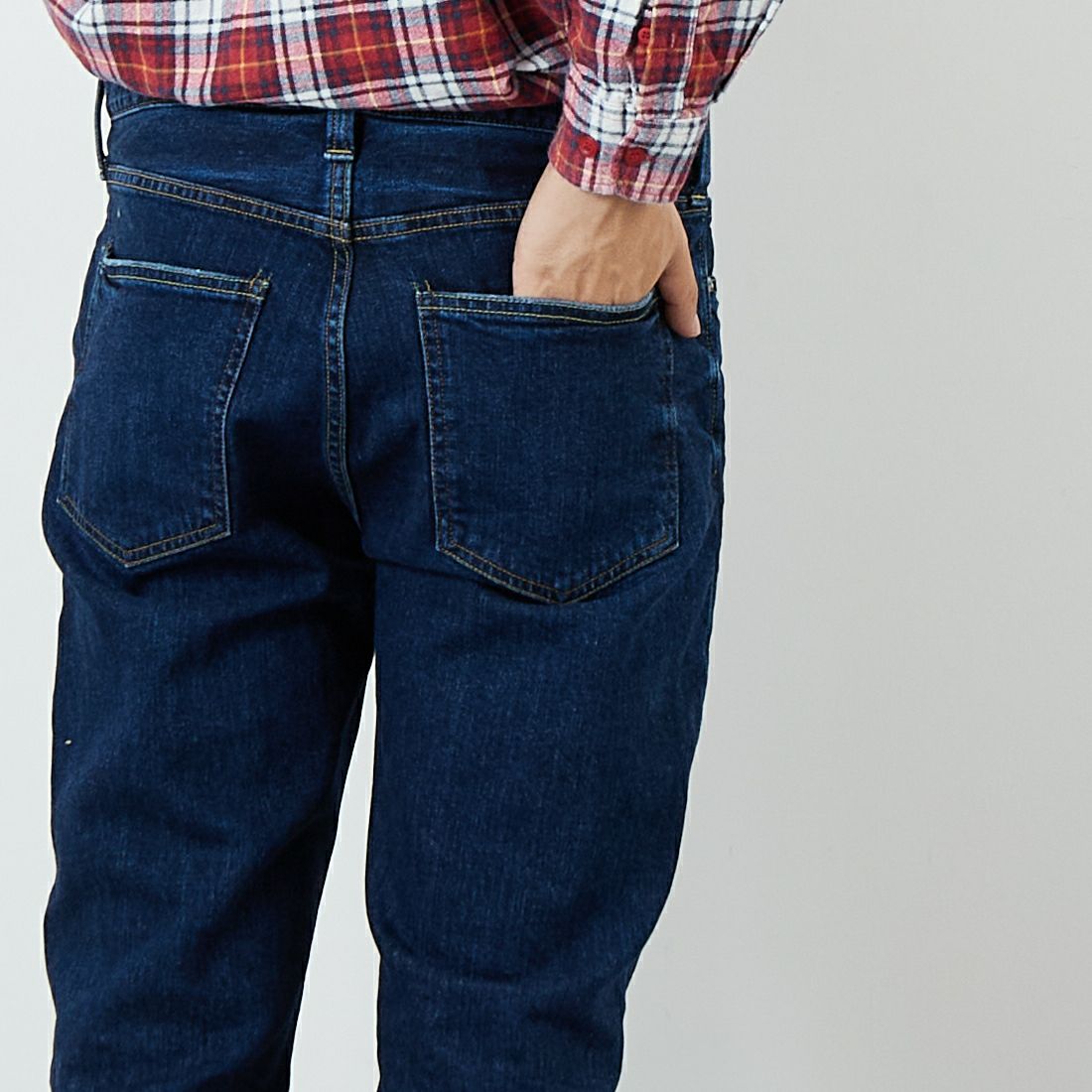 RED CARD TOKYO [レッドカード トーキョー] Rhythm+ スリムテーパードデニム [12M86801CDK] K-CLEAN DA &&モデル身長：179cm 着用サイズ：32&&