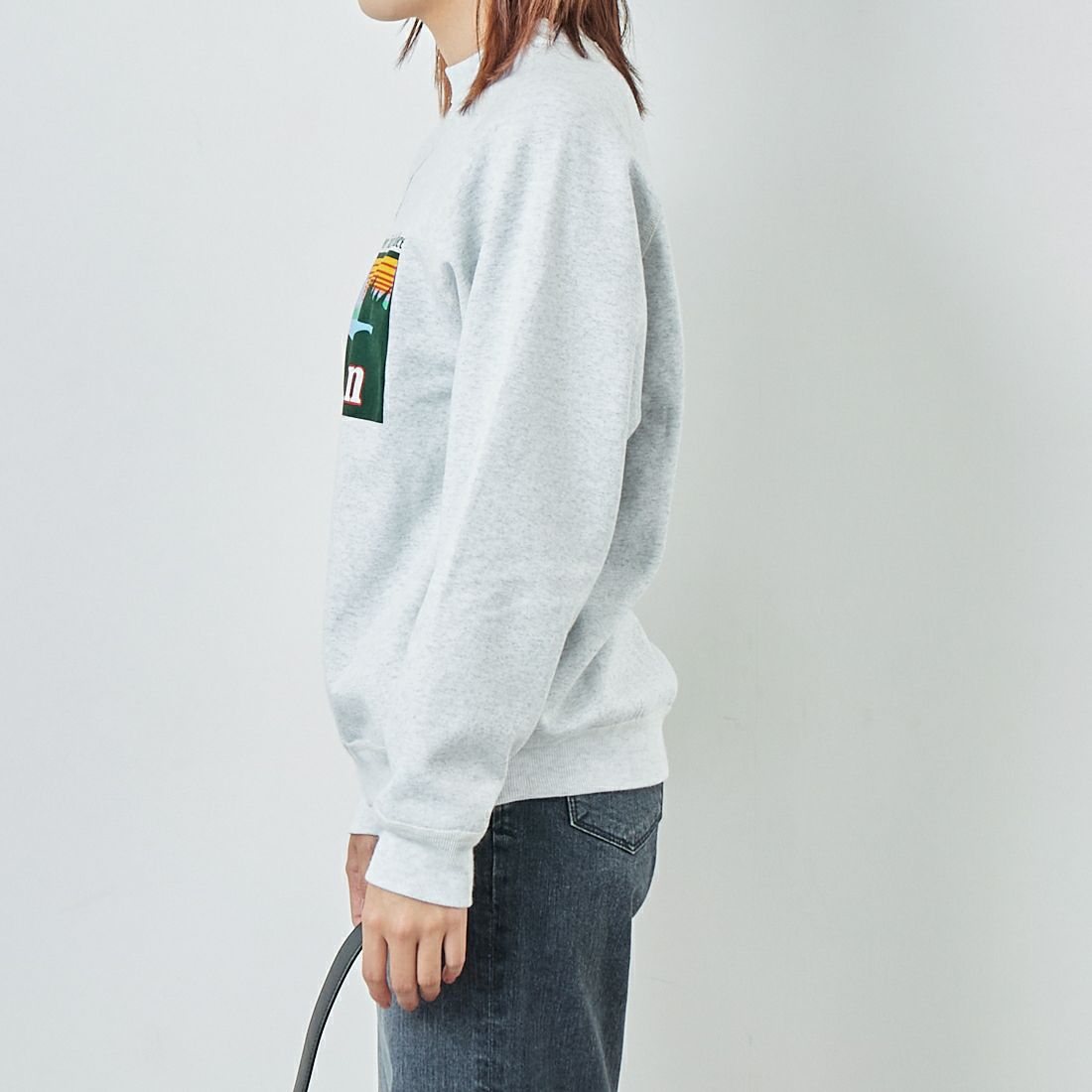 L.L.BEAN [エルエルビーン] PORTAGE クルーネックスウェット [5475-1134] 19 BIRCH &&モデル身長：167cm 着用サイズ：M&&