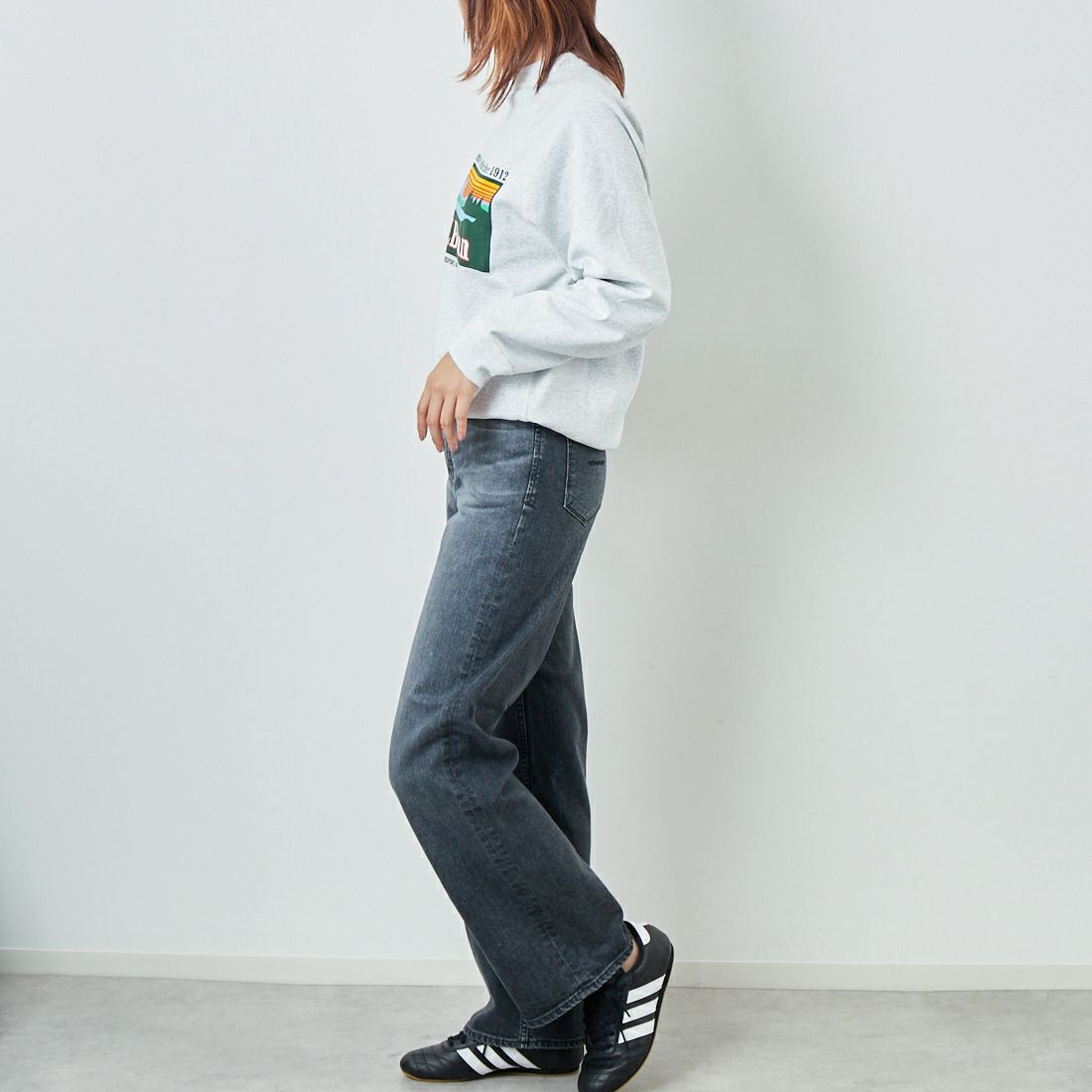 L.L.BEAN [エルエルビーン] PORTAGE クルーネックスウェット [5475-1134] 19 BIRCH &&モデル身長：167cm 着用サイズ：M&&