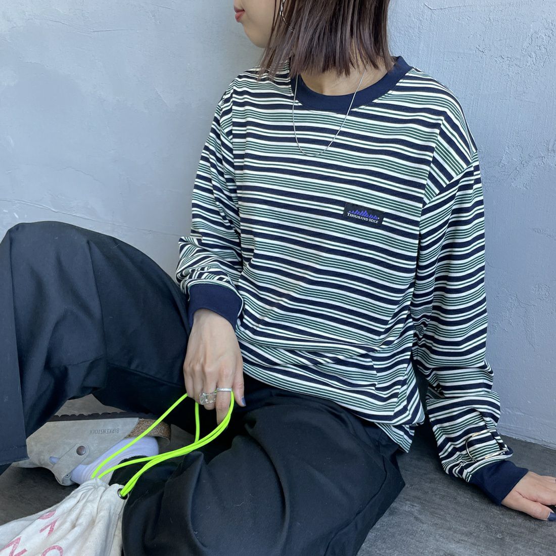 THOUSAND MILE [サウザンド マイル] ボーダーロングスリーブTシャツ [TM252TC00290]