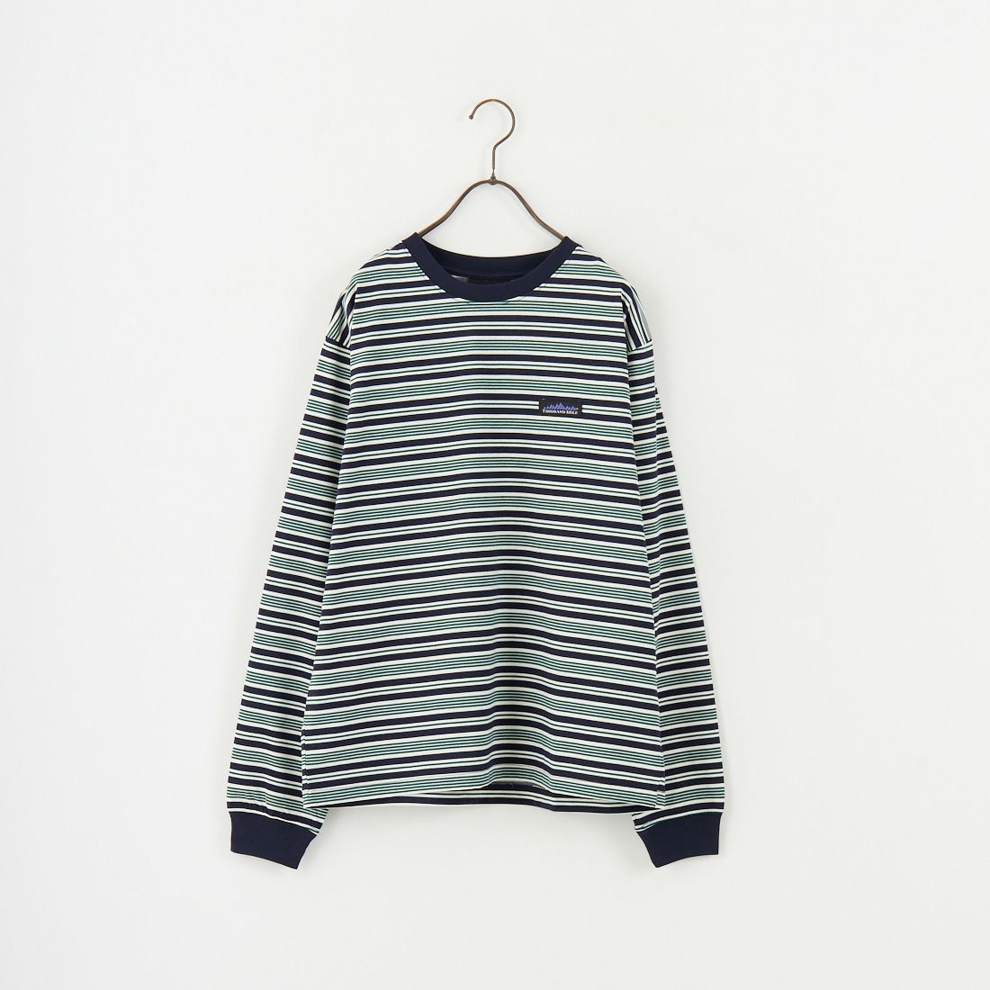 THOUSAND MILE [サウザンド マイル] ボーダーロングスリーブTシャツ [TM252TC00290] 96 GREEN