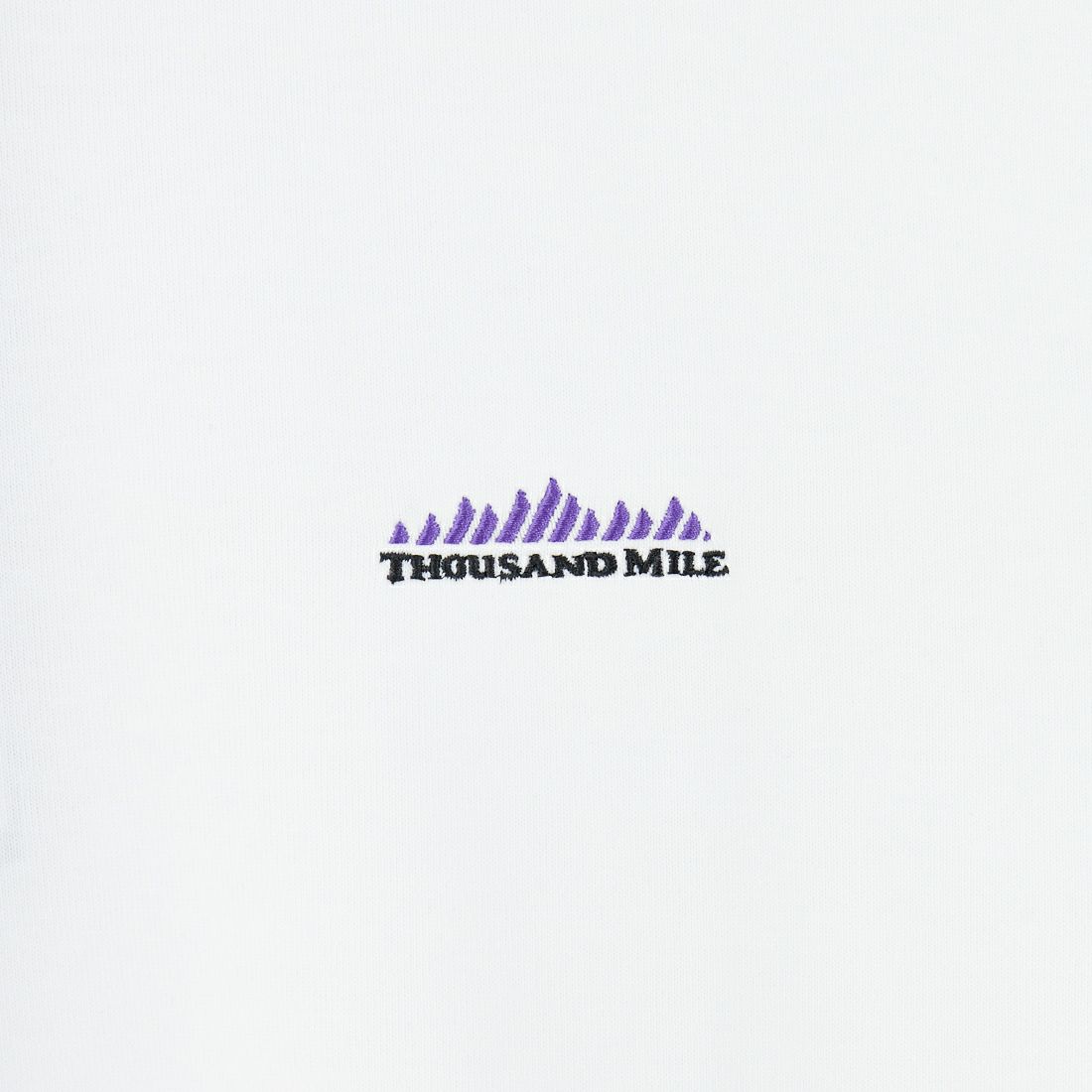 THOUSAND MILE [サウザンド マイル] ワンポイント刺繍ロゴ ロングスリーブTシャツ [TM252TC00280] 01 WHITE