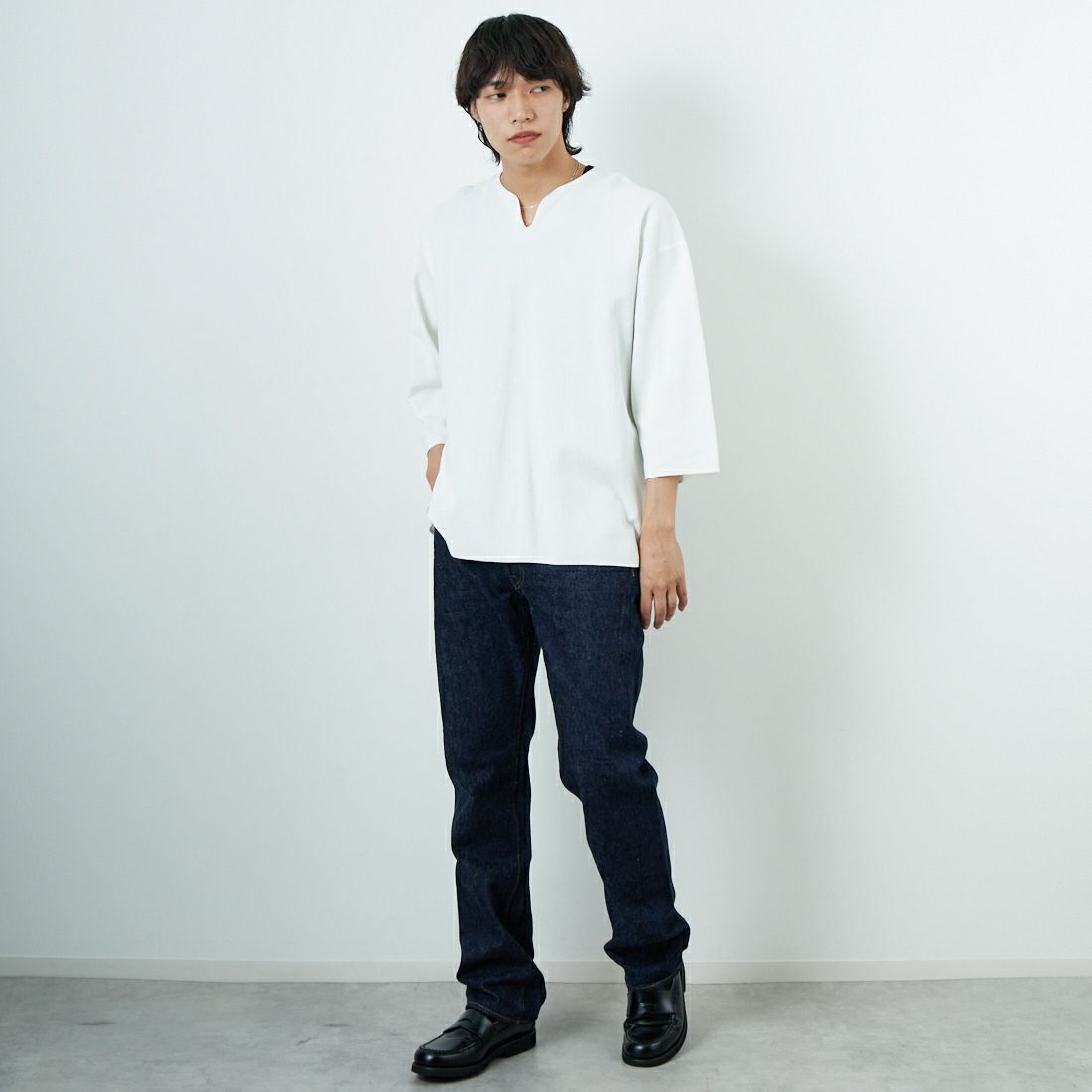 WAREHOUSE [ウエアハウス] 1947モデル Lot DD-1001XX ジーンズ [DD1001XX] ONE WASH &&モデル身長：179cm 着用サイズ：31&&