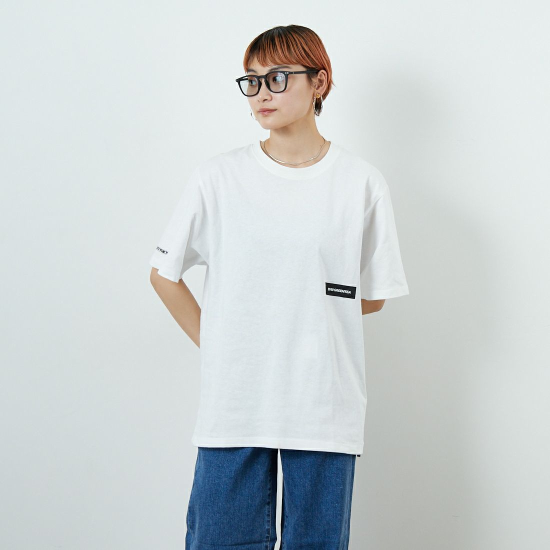 SABI [サビ] SABIコラボレーション バックプリントTシャツ [25189JF] WHITE &&モデル身長：160cm 着用サイズ：M&&