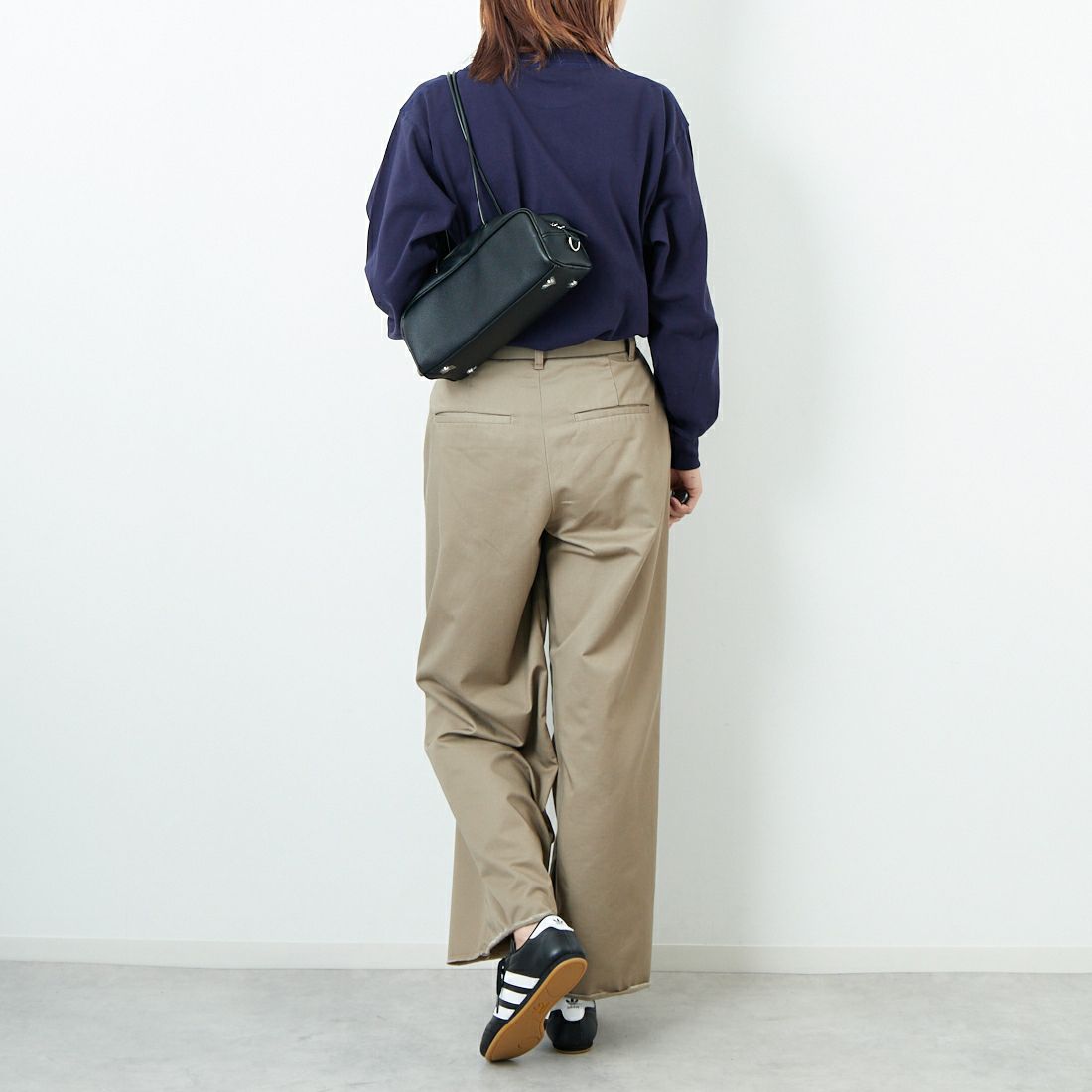 L.L.BEAN [エルエルビーン] ユニオン ロングスリーブTシャツ [5475-1131] 67 NAVY &&モデル身長：167cm 着用サイズ：M&&