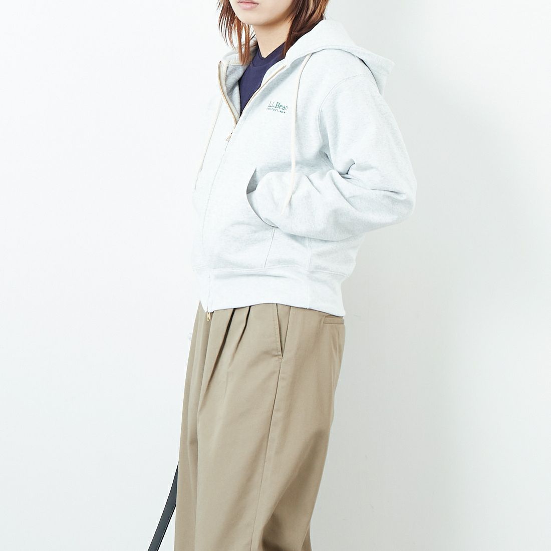 L.L.BEAN [エルエルビーン] 19 BIRCH PORTAGE フルジップフーデッドスウェット [5475-1135] 19 BIRCH &&モデル身長：168cm 着用サイズ：M&&