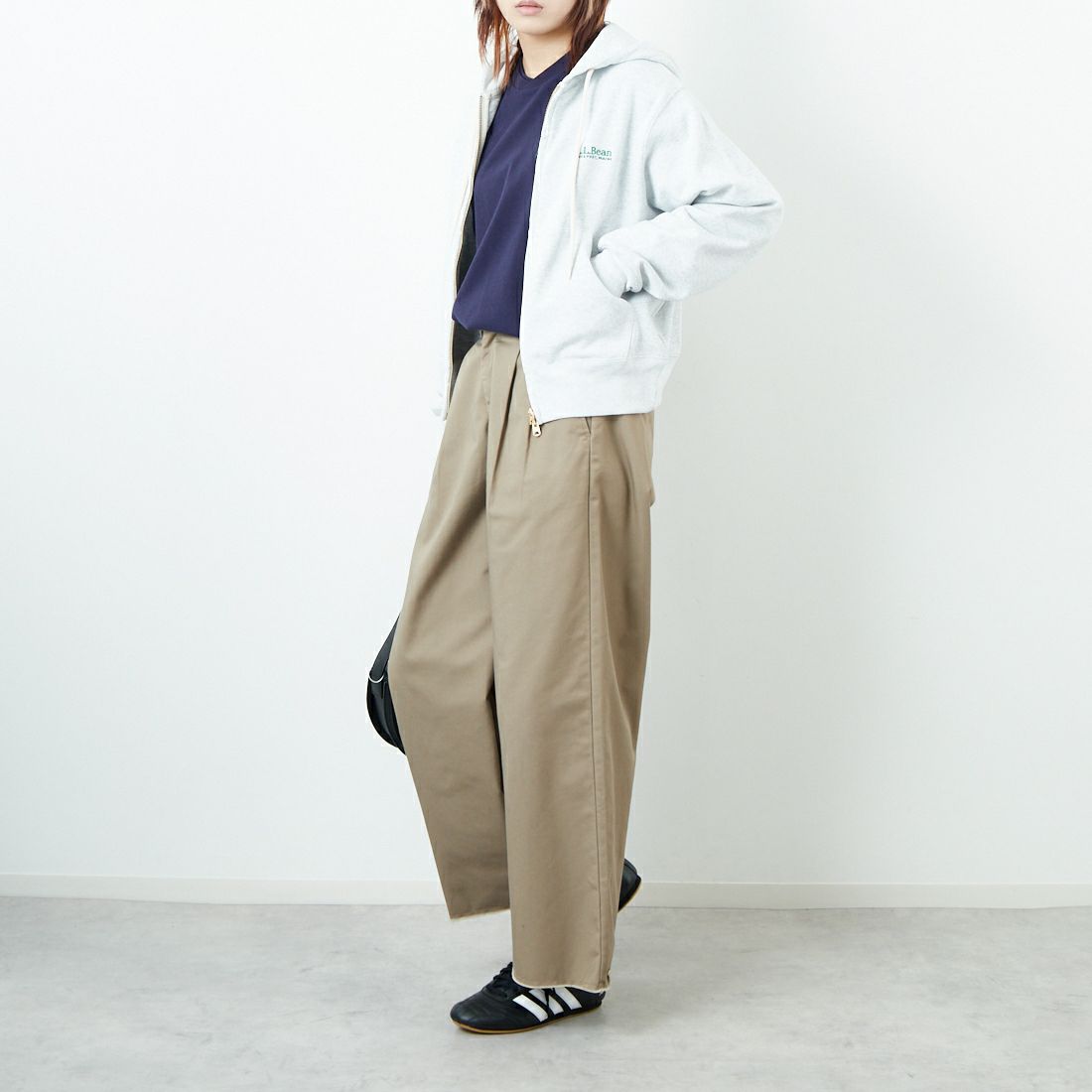 L.L.BEAN [エルエルビーン] 19 BIRCH PORTAGE フルジップフーデッドスウェット [5475-1135] 19 BIRCH &&モデル身長：168cm 着用サイズ：M&&