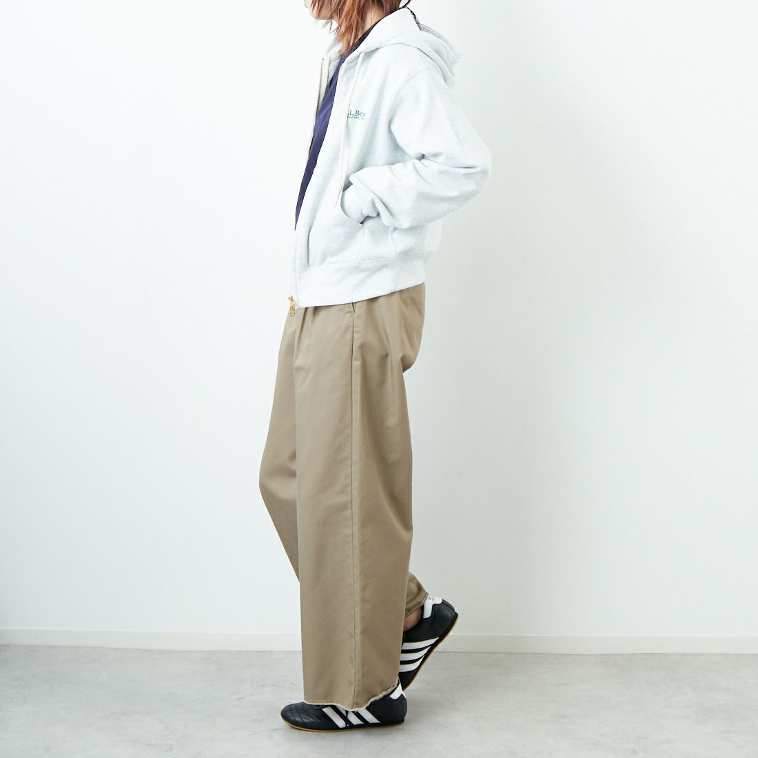 L.L.BEAN [エルエルビーン] 19 BIRCH PORTAGE フルジップフーデッドスウェット [5475-1135] 19 BIRCH &&モデル身長：168cm 着用サイズ：M&&