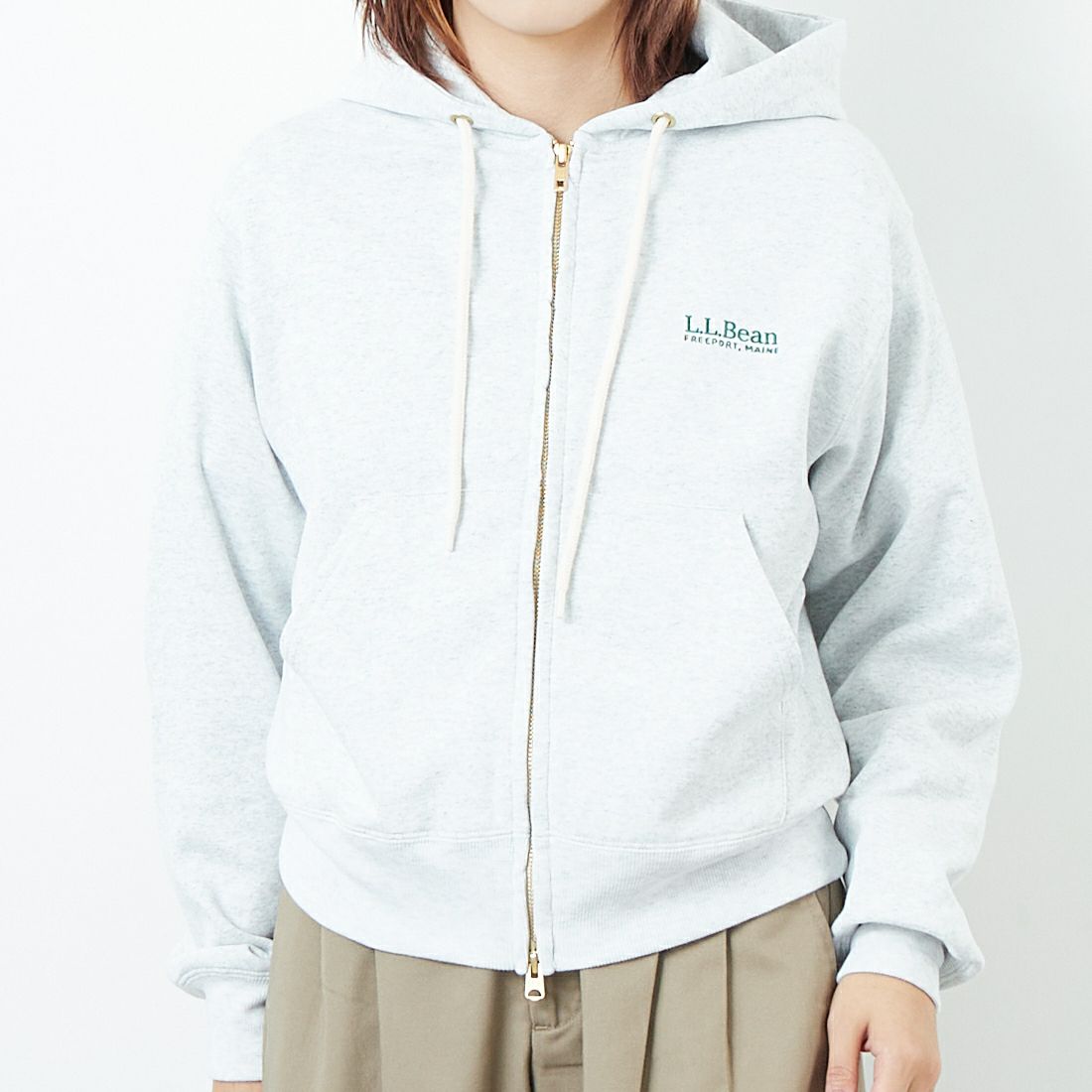 L.L.BEAN [エルエルビーン] 19 BIRCH PORTAGE フルジップフーデッドスウェット [5475-1135] 19 BIRCH &&モデル身長：168cm 着用サイズ：M&&