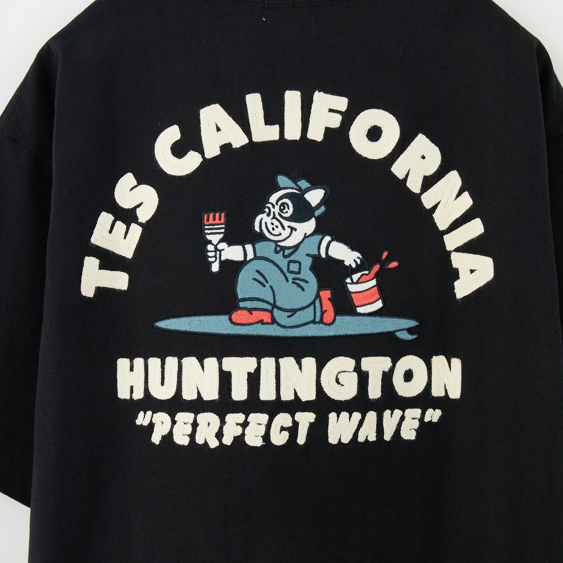 The Endless Summer [エンドレスサマー] ペインターサーファー刺繍Tシャツ [C-25574328] 01 BLACK