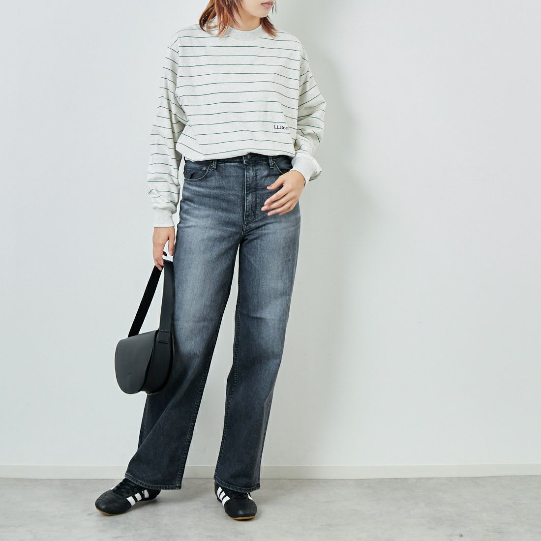 YANUK [ヤヌーク] ワイドストレート LILITH [57153079] MFG &&モデル身長：168cm 着用サイズ：25&&