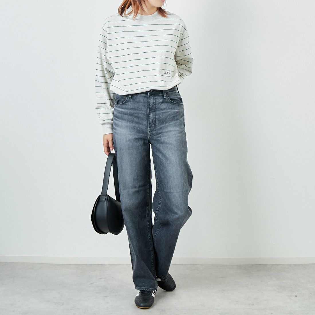 YANUK [ヤヌーク] ワイドストレート LILITH [57153079] MFG &&モデル身長：168cm 着用サイズ：25&&