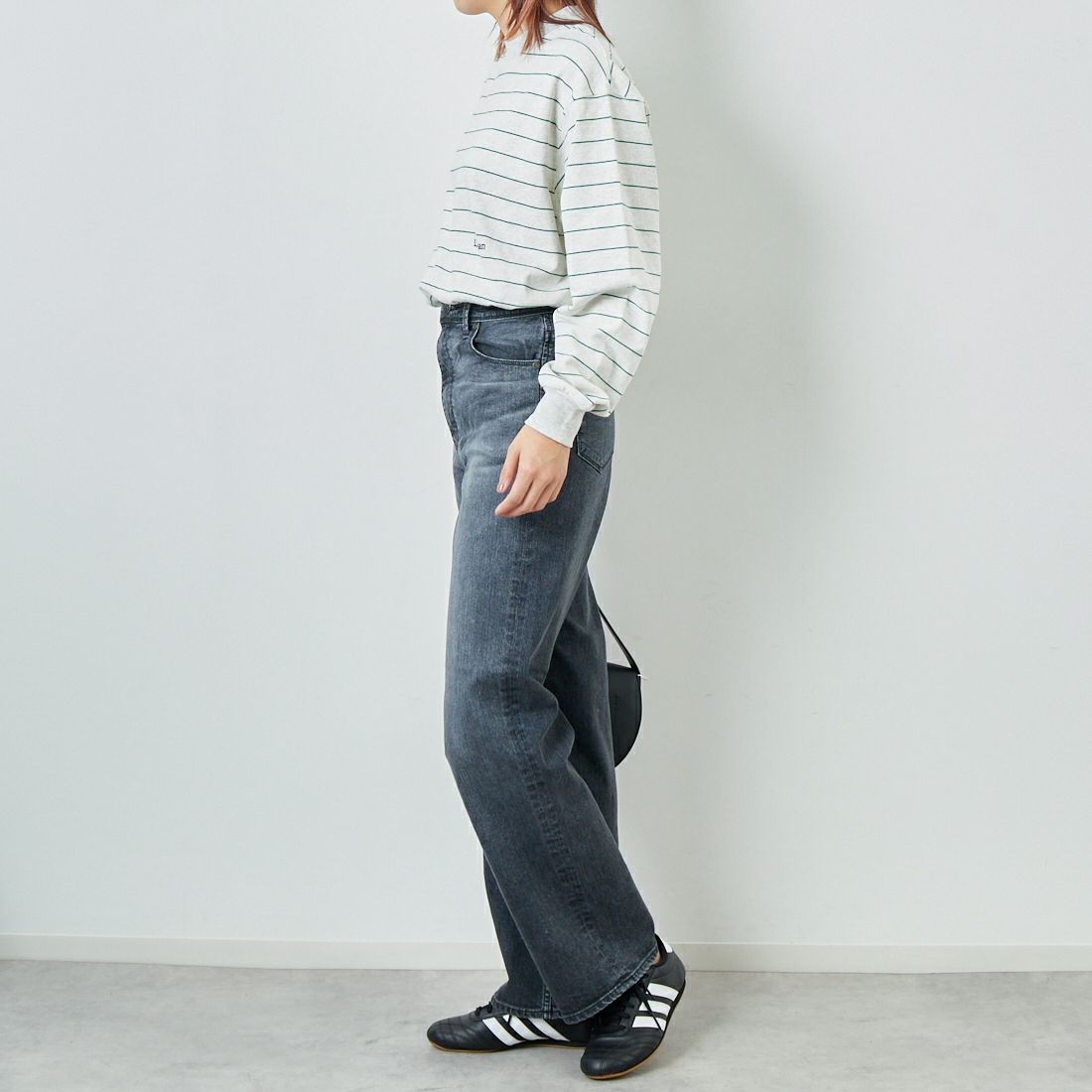 YANUK [ヤヌーク] ワイドストレート LILITH [57153079] MFG &&モデル身長：168cm 着用サイズ：25&&