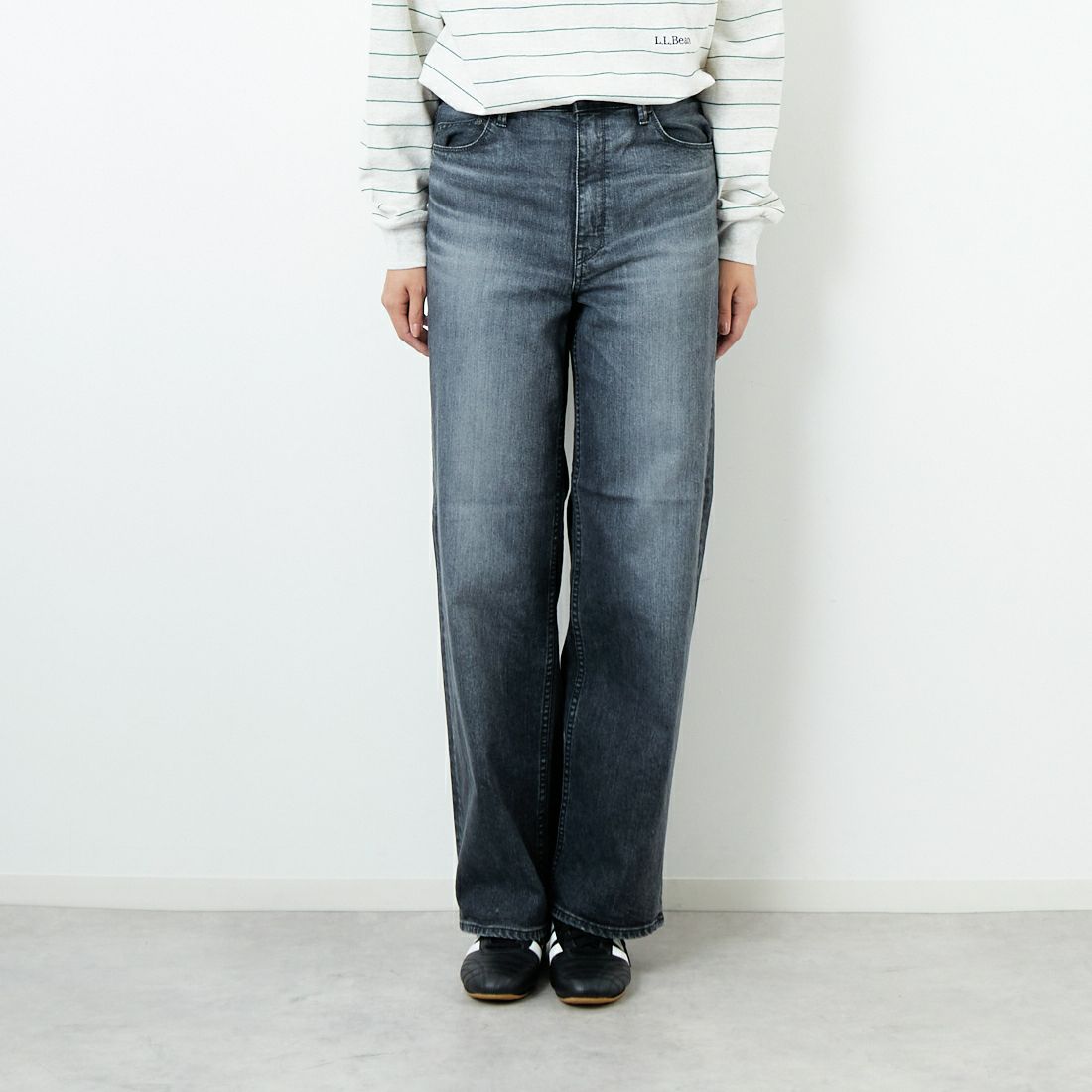 YANUK [ヤヌーク] ワイドストレート LILITH [57153079] MFG &&モデル身長：168cm 着用サイズ：25&&