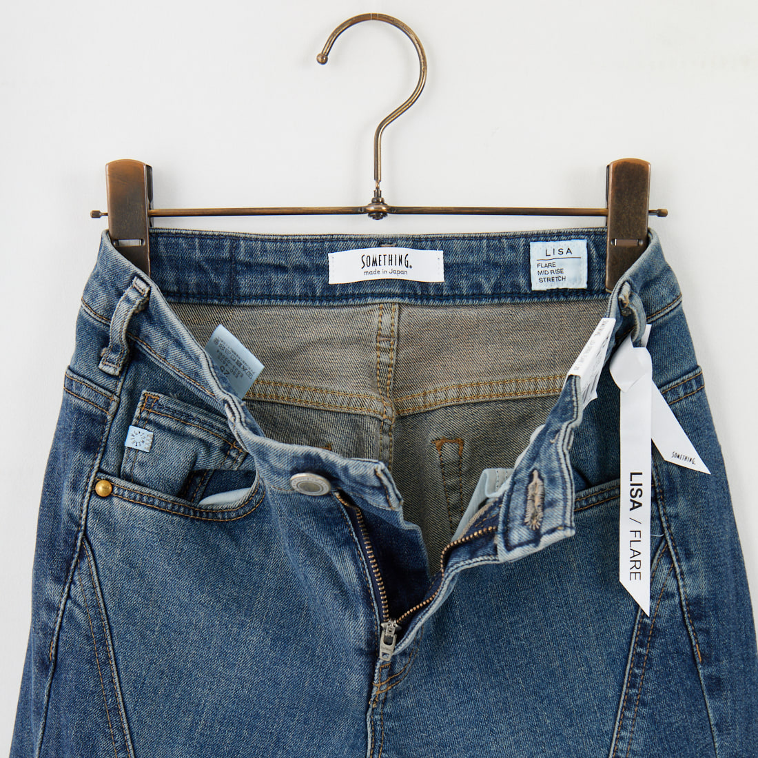 SOMETHING [サムシング] LISA スパイラルフレアデニムパンツ [SKY31] 786 SPIRAL