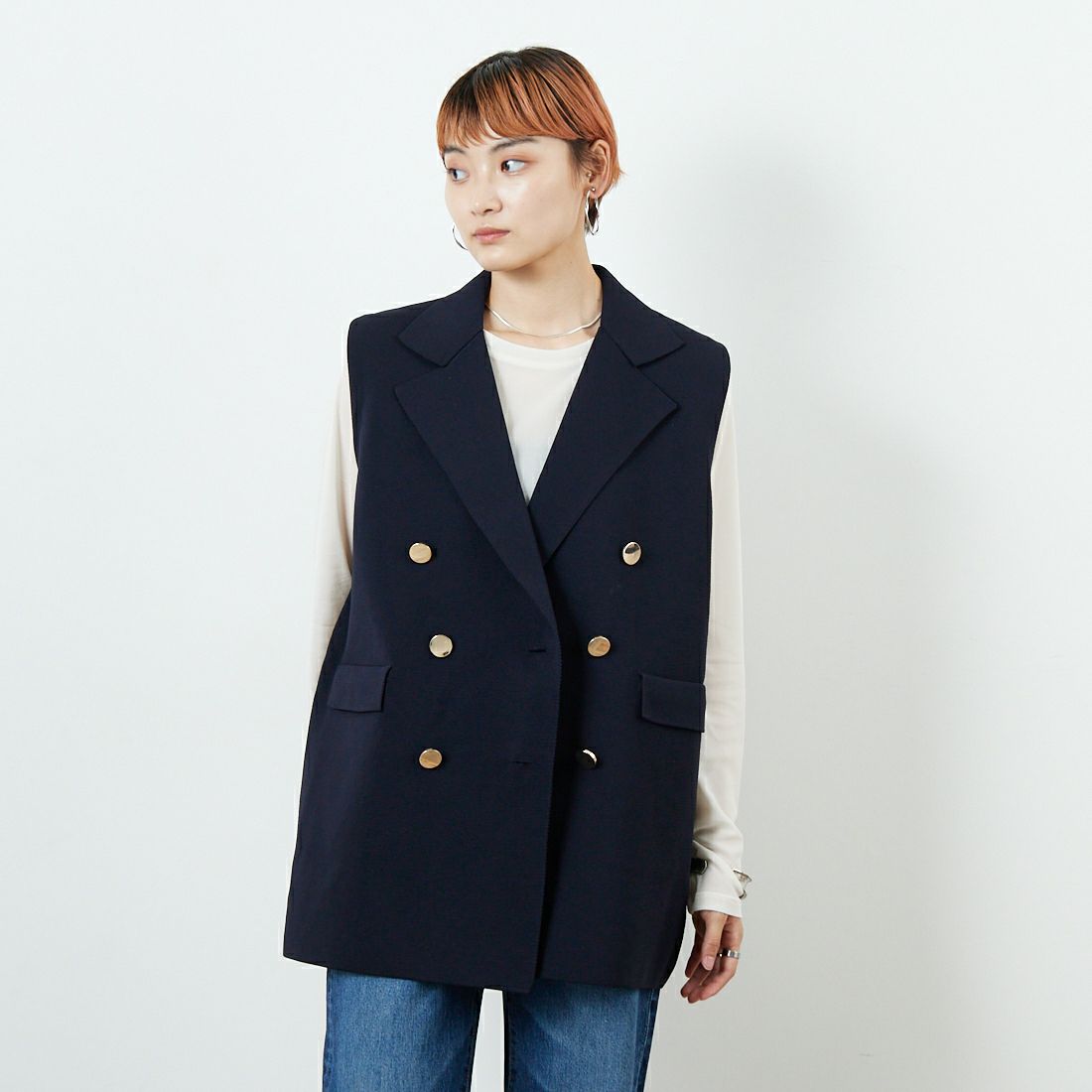 13 GRAY&&モデル身長：160cm 着用サイズ：F&&