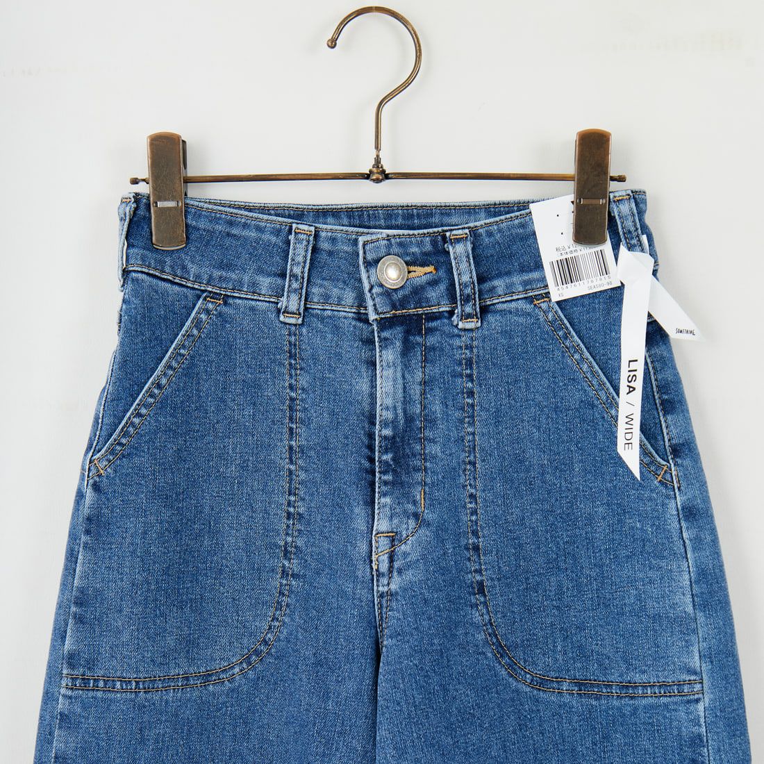 SOMETHING [サムシング] LISA レースアップワイドデニム [SEA580] 98 L.BLUE