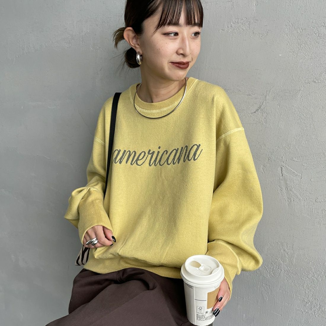 LTｲｴﾛｰ&&モデル身長：150cm 着用サイズ：ONE SIZE&&