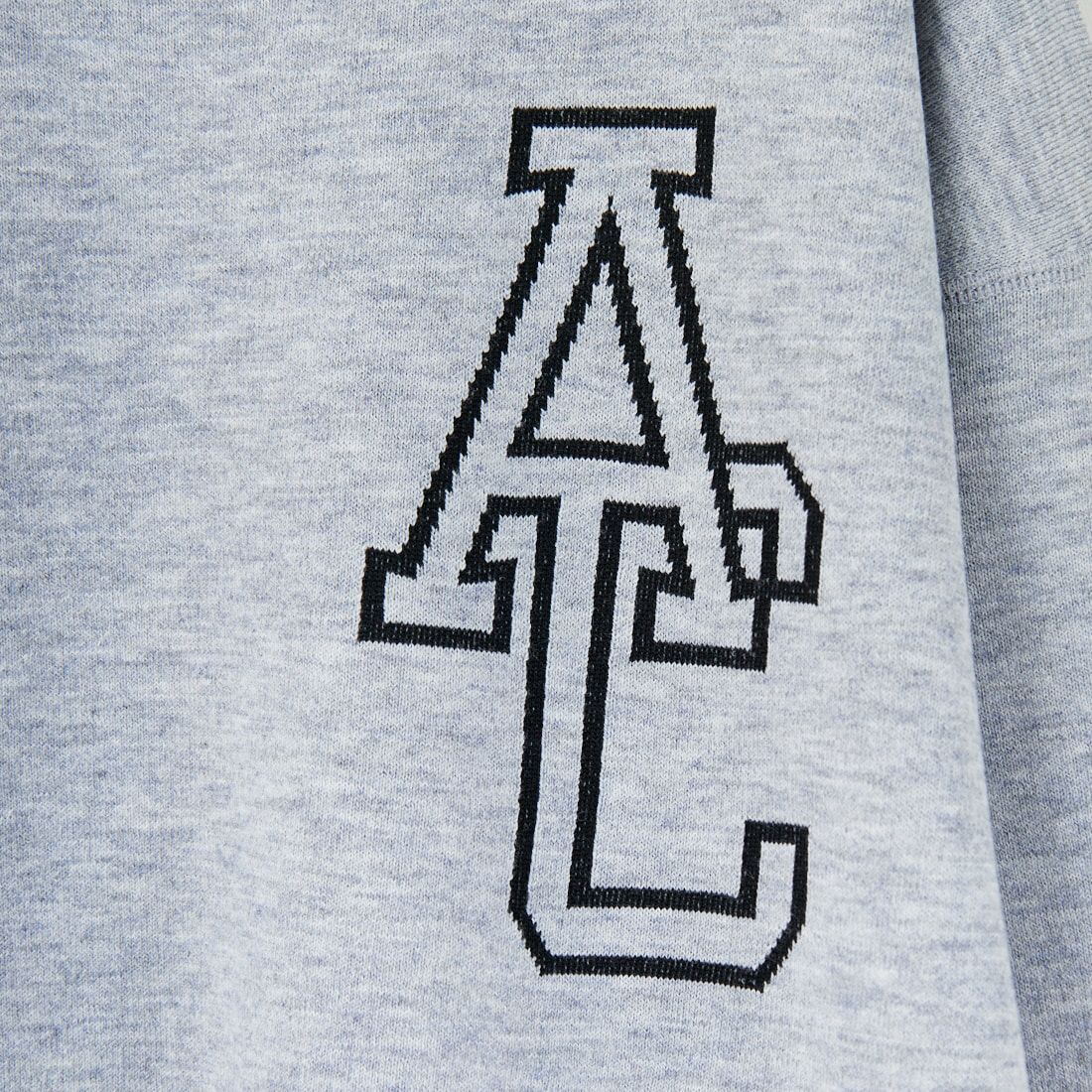 Americana × JEANS FACTORY [アメリカーナ × ジーンズファクトリー] 別注 ショート丈 バックロゴ スウェットライクニット [ASO-C-003-1-JF] ｸﾞﾚｰ