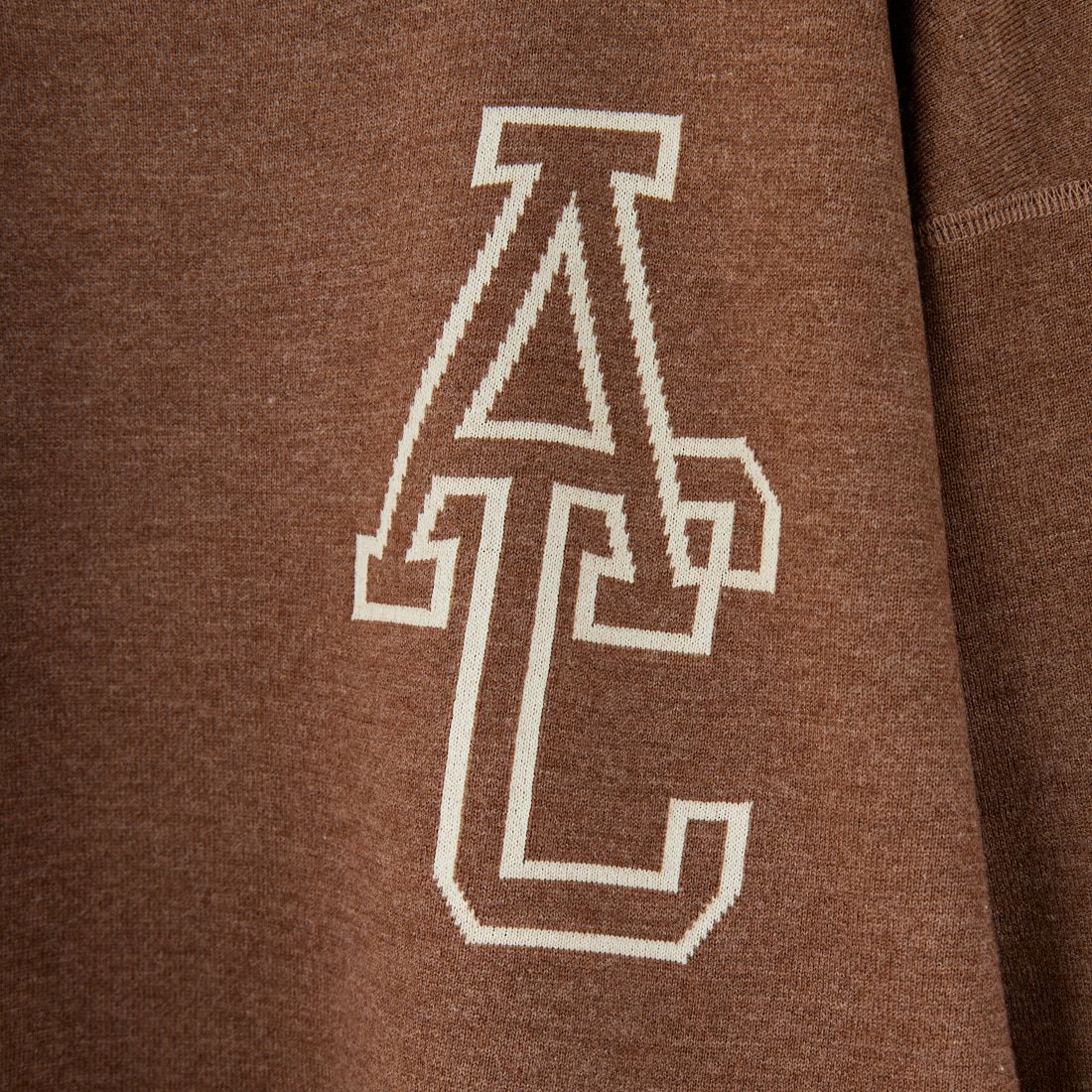 Americana × JEANS FACTORY [アメリカーナ × ジーンズファクトリー] 別注 ショート丈 バックロゴ スウェットライクニット [ASO-C-003-1-JF] ﾌﾞﾗｳﾝ