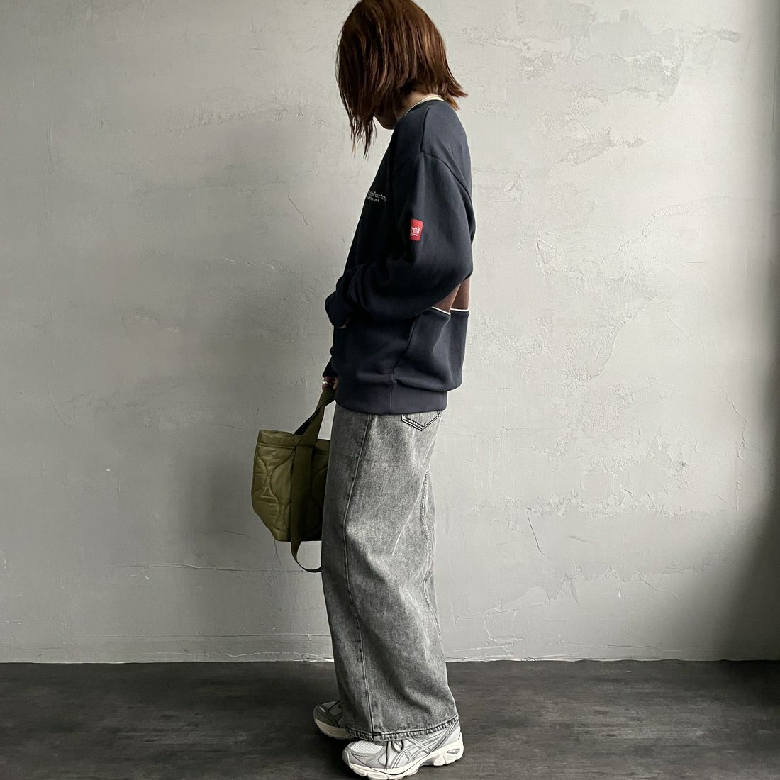 MANHATTAN PORTAGE [マンハッタンポーテージ] 別注 バック切替デザイン クルーネックスウェット [25FWMP-IN72-JF] H.GRAY