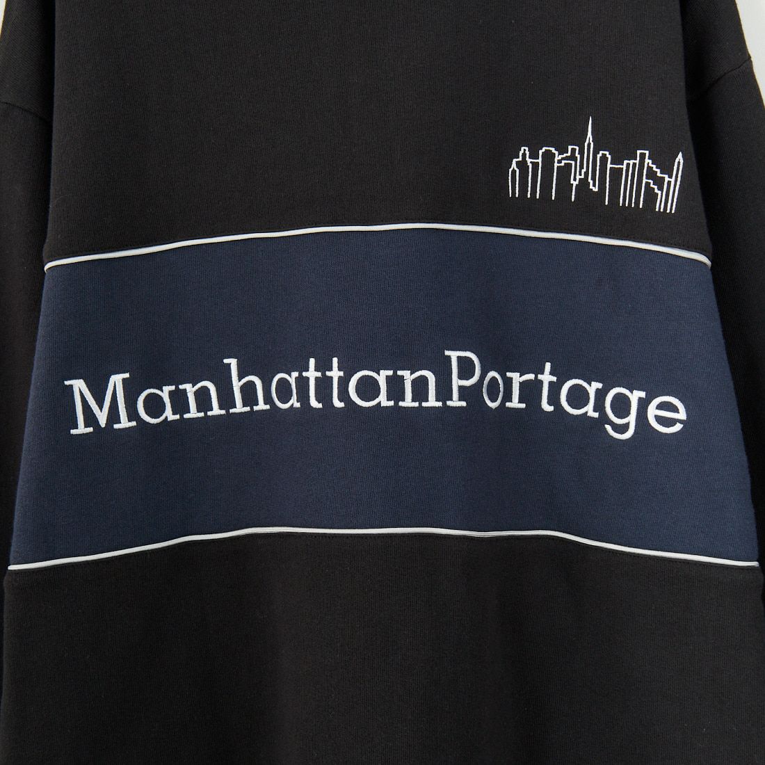MANHATTAN PORTAGE [マンハッタンポーテージ] 別注 バック切替デザイン クルーネックスウェット [25FWMP-IN72-JF] BLACK