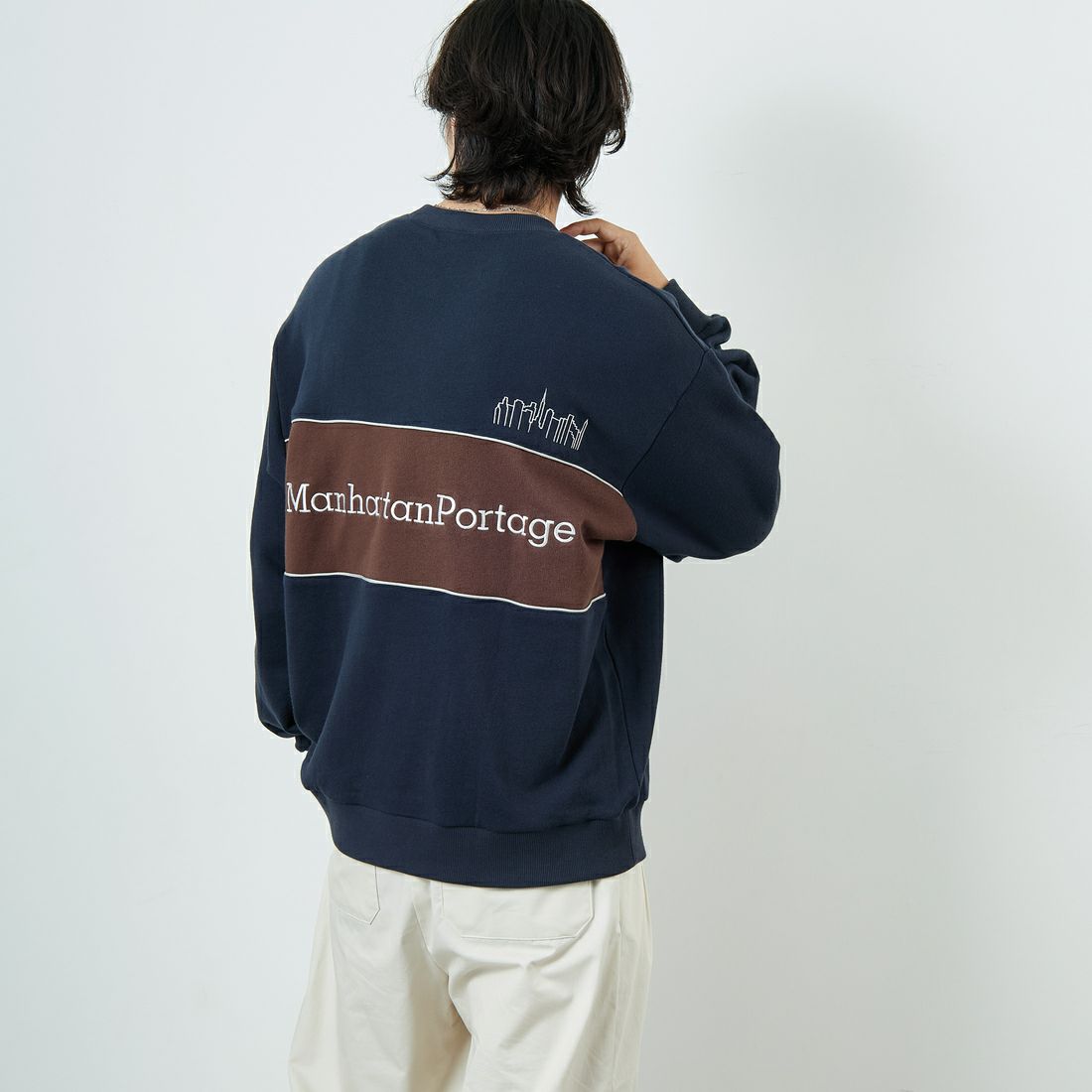 NAVY&&モデル身長：179cm 着用サイズ：L&&