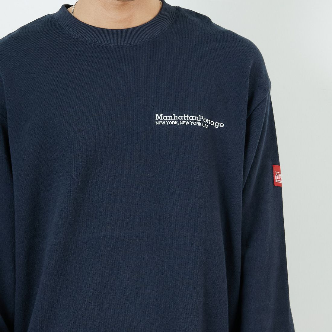 MANHATTAN PORTAGE [マンハッタンポーテージ] 別注 バック切替デザイン クルーネックスウェット [25FWMP-IN72-JF] H.GRAY