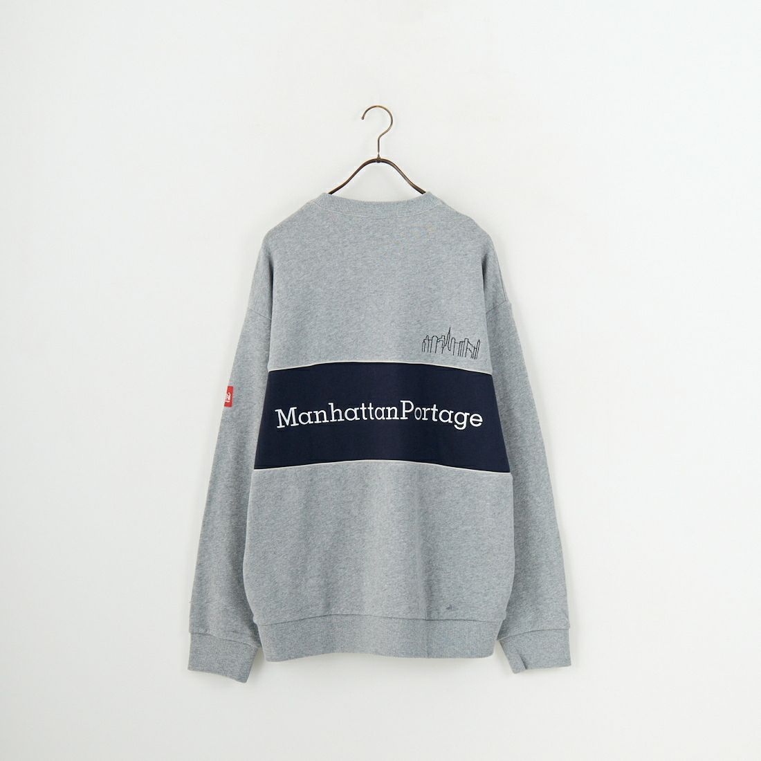 MANHATTAN PORTAGE [マンハッタンポーテージ] 別注 バック切替デザイン クルーネックスウェット [25FWMP-IN72-JF] H.GRAY