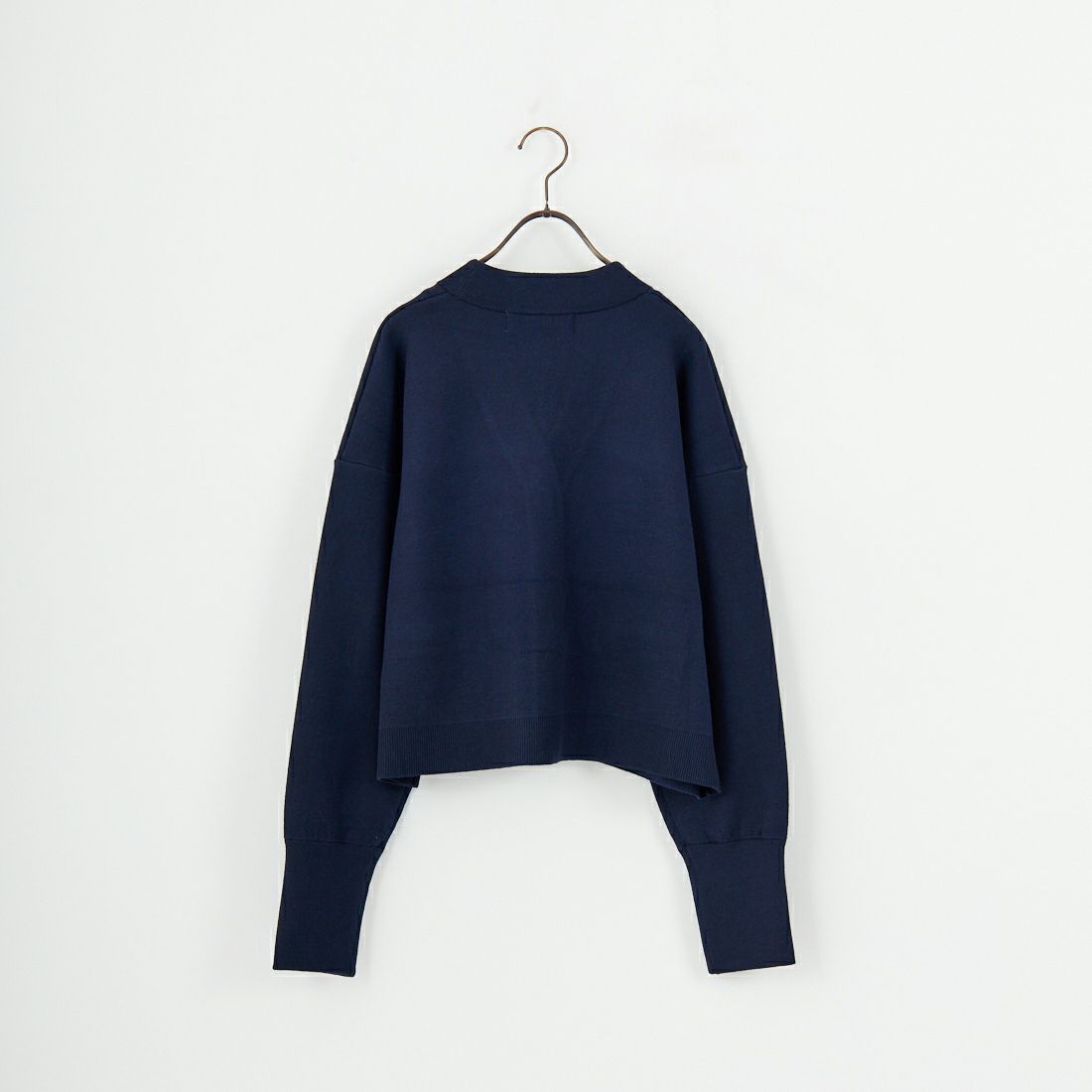 Americana × JEANS FACTORY [アメリカーナ × ジーンズファクトリー] 別注 フロントロゴ ショート丈Vネックカーディガン [ASO-C-004-1-JF] ﾈｲﾋﾞｰ