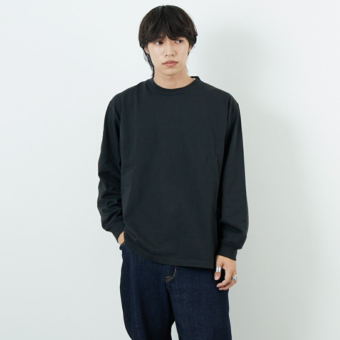 02 F.BLACK&&モデル身長：179cm 着用サイズ：3&&